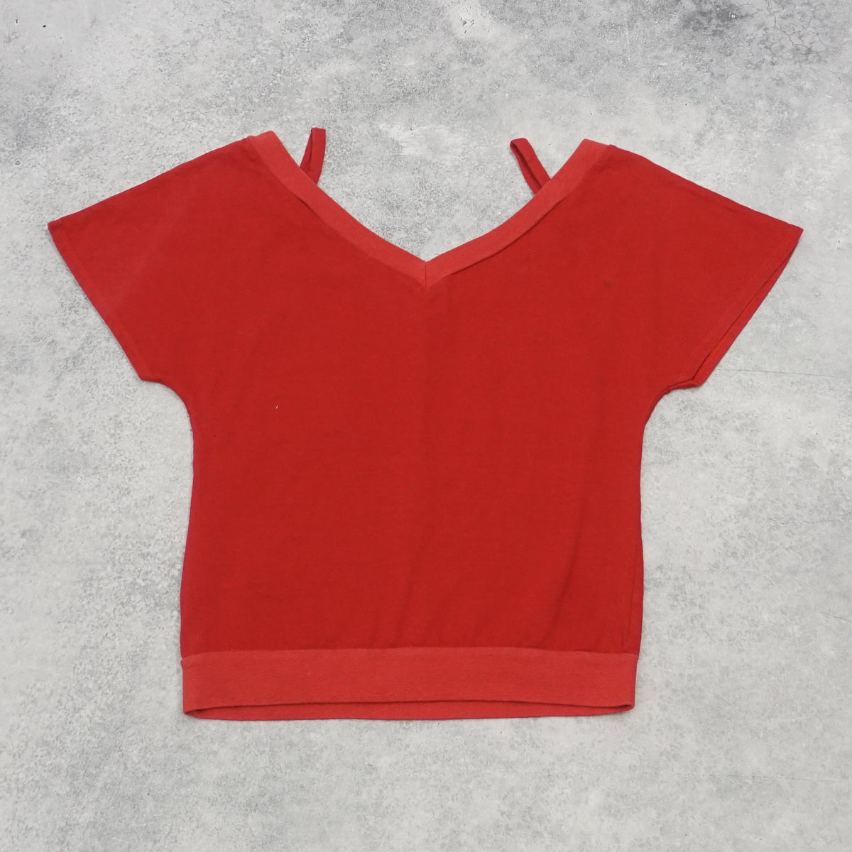 2000s Viva Fashion Cold Shoulder Pop Art Graphic Top T-Shirt