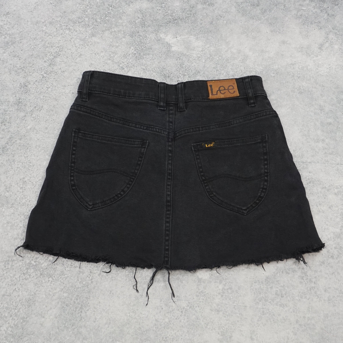 Lee Lola Denim Raw Hem Mini Skirt