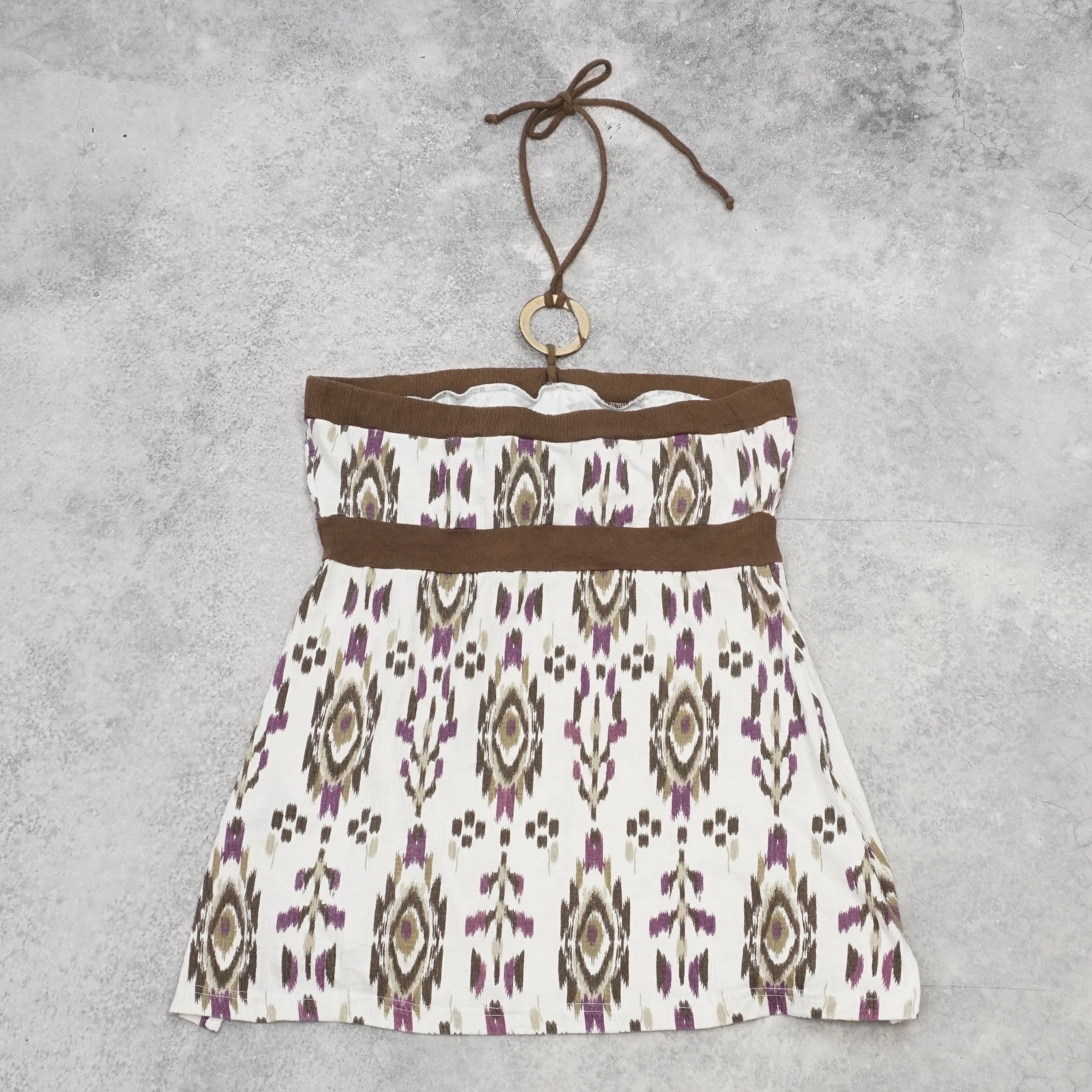 2000s Self Esteem Patterned Halter Top