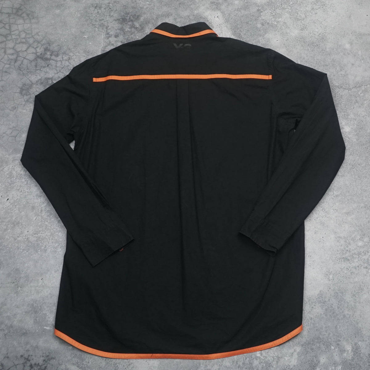 Y-3 Yohji Yamamoto Orange Trim Button Up Shirt