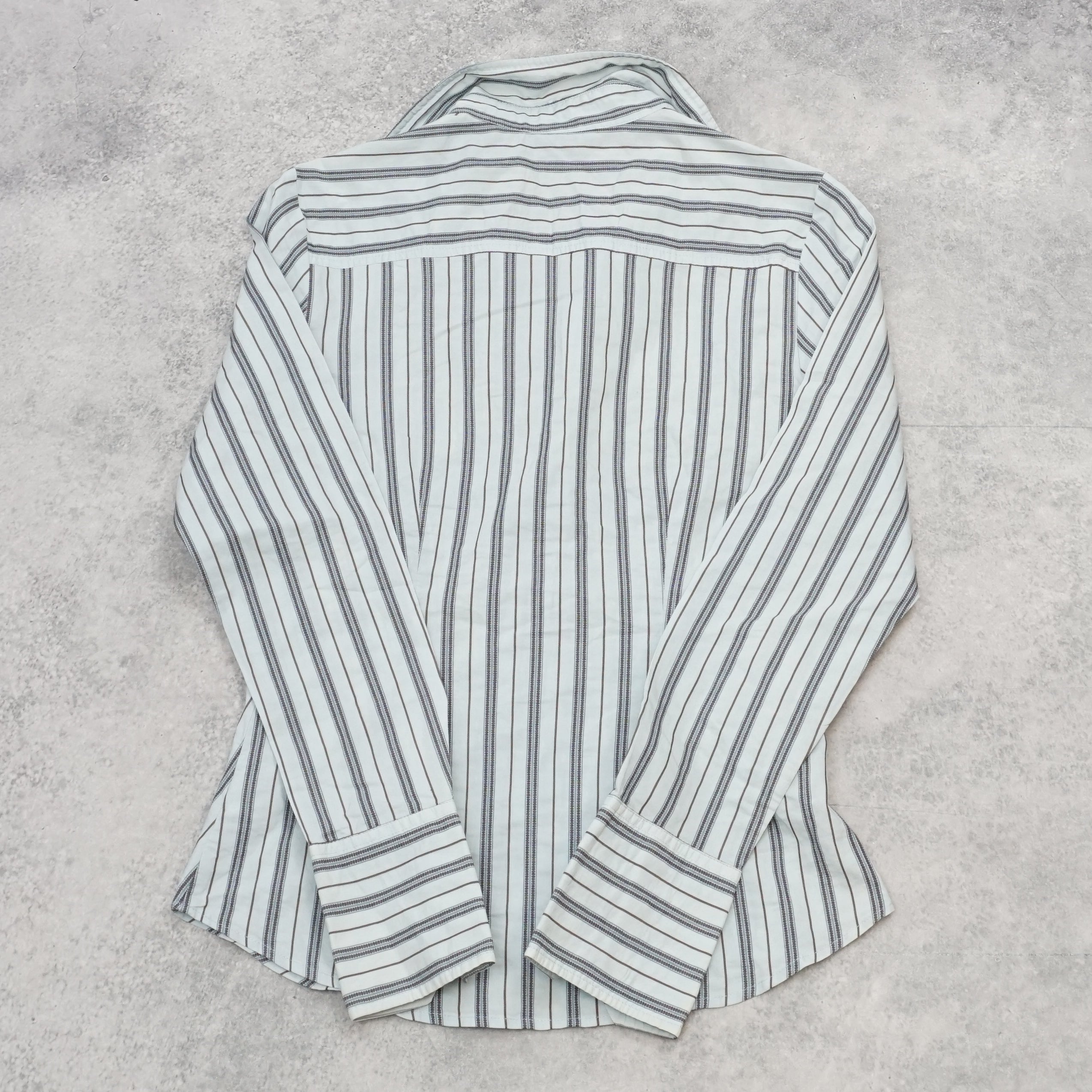 2000s A.N.A Striped Button Up