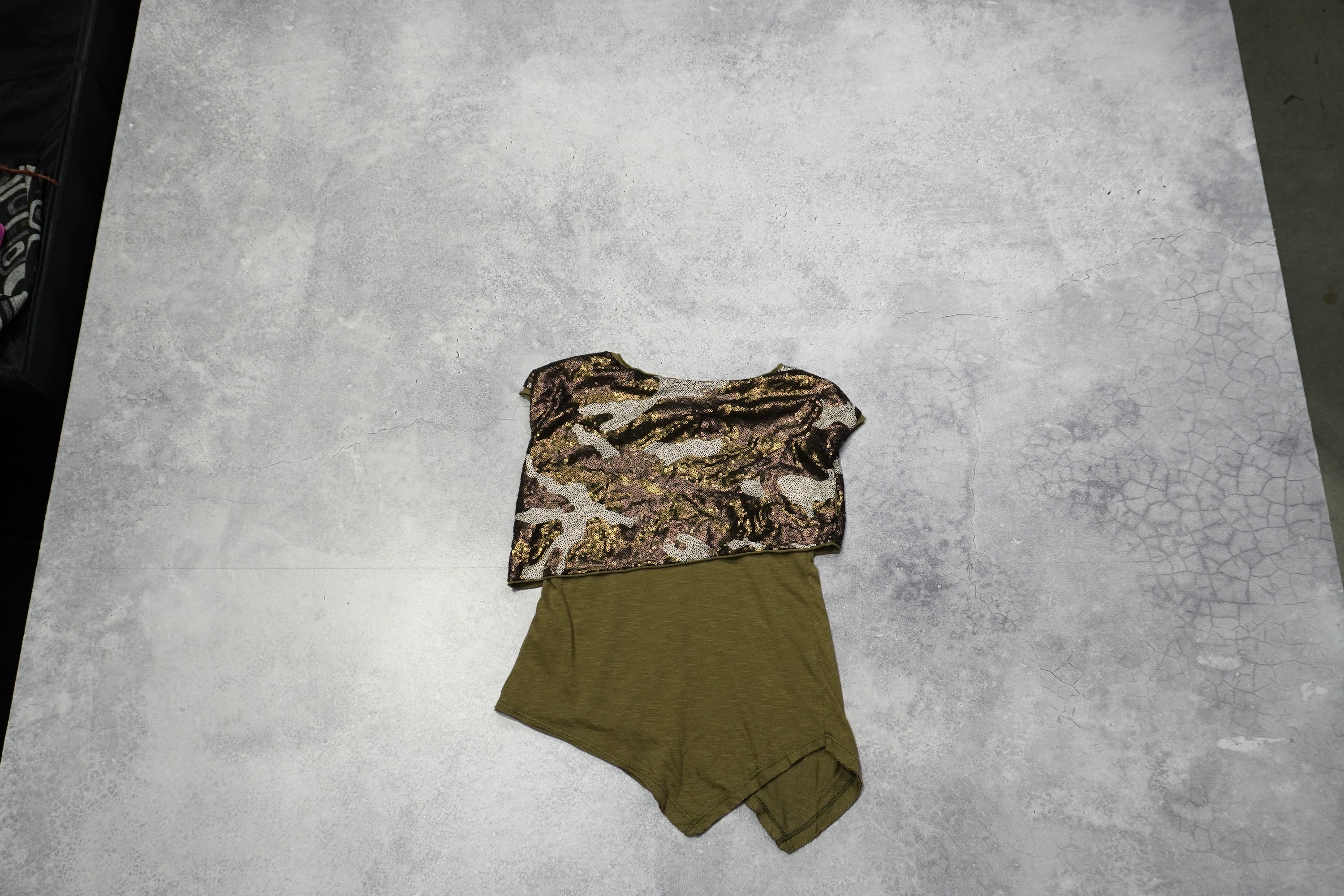 Sisley Camo Sequin Top