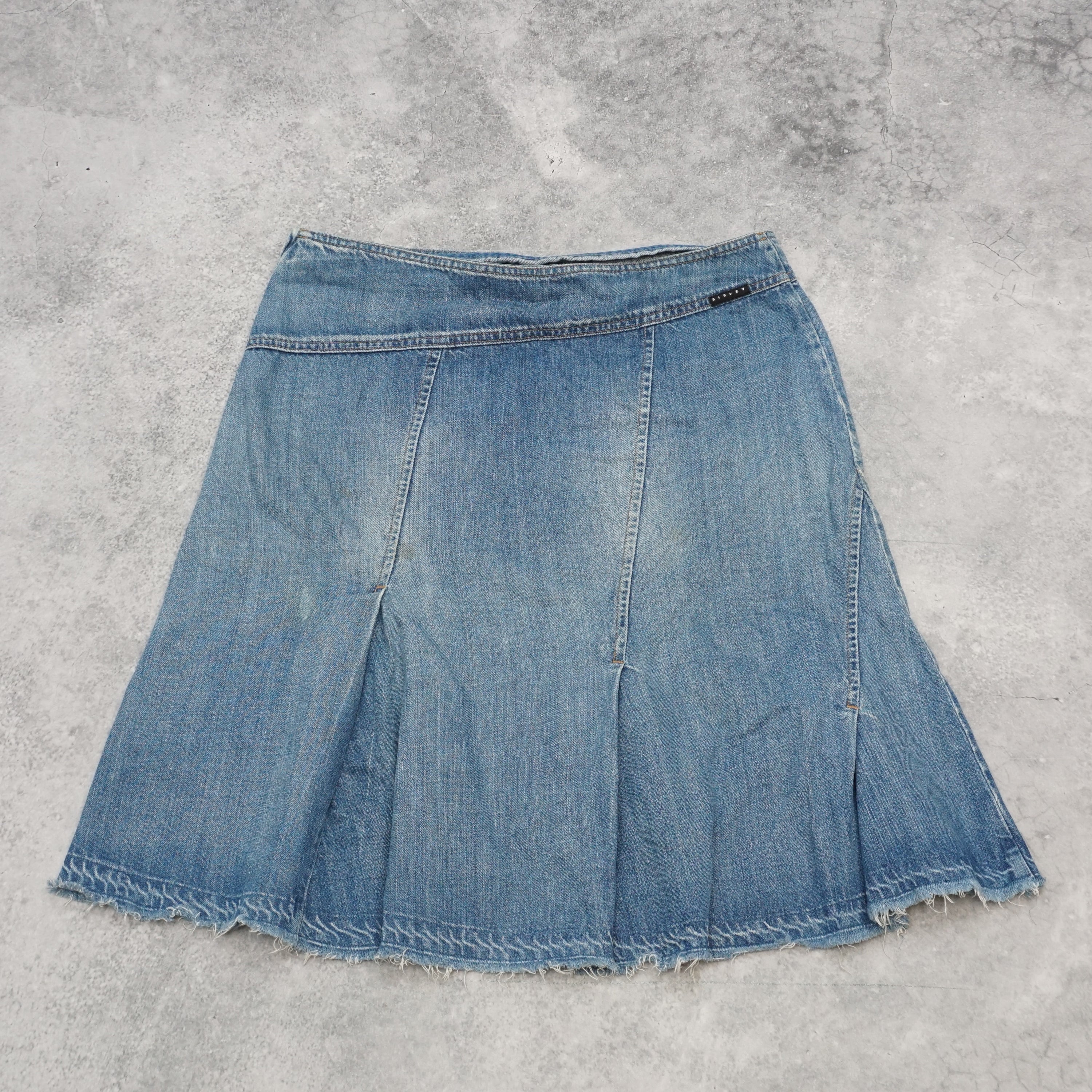 2000s Sisley Denim A-Line Skirt