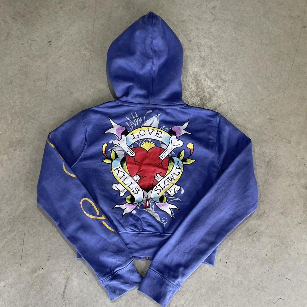 2000s Ed Hardy Graphic Hoodie Zip Up