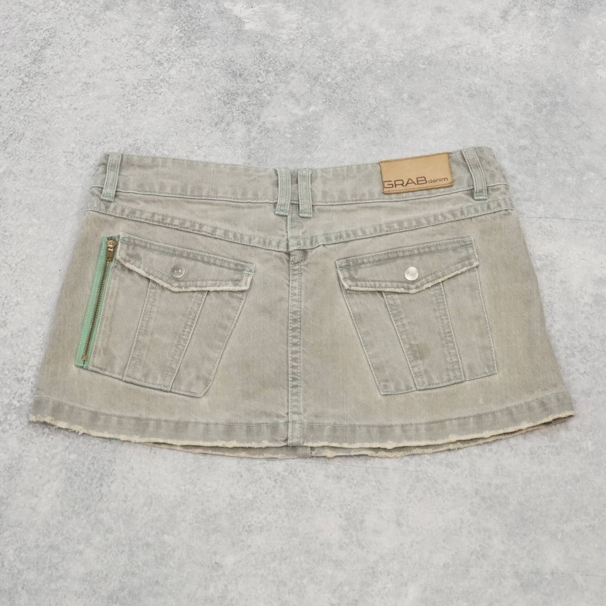 2000s Grab Denim Low Rise Mini Skirt