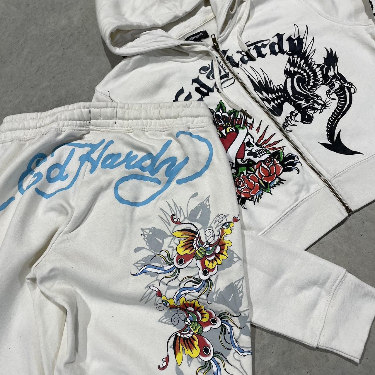 2000s Ed Hardy Graphic Hoodie Crop