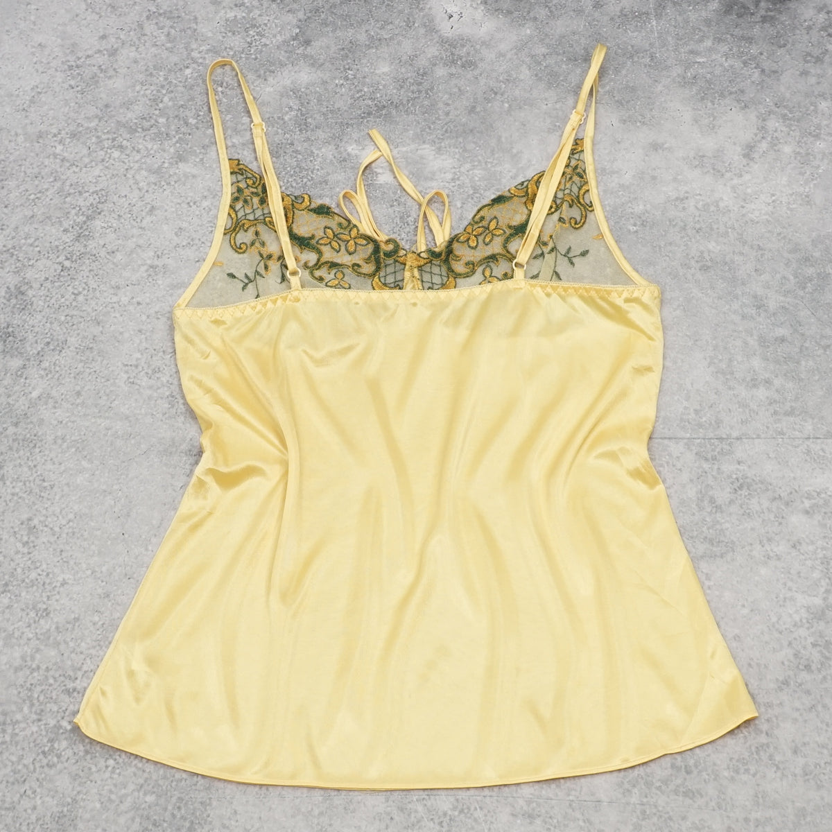 2000s Embroidered Satin Cami