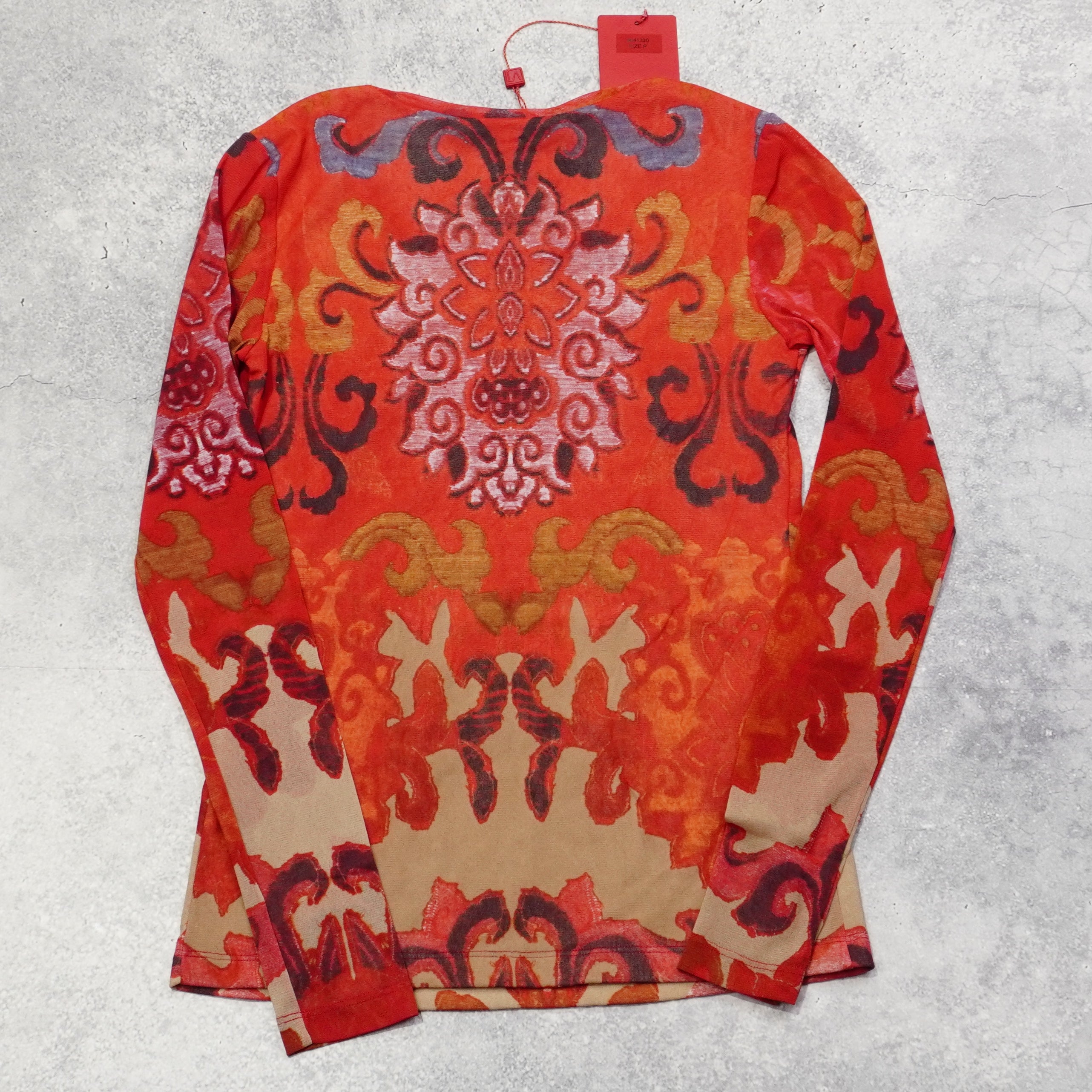 Vivienne Tam Sheer Patterned Top