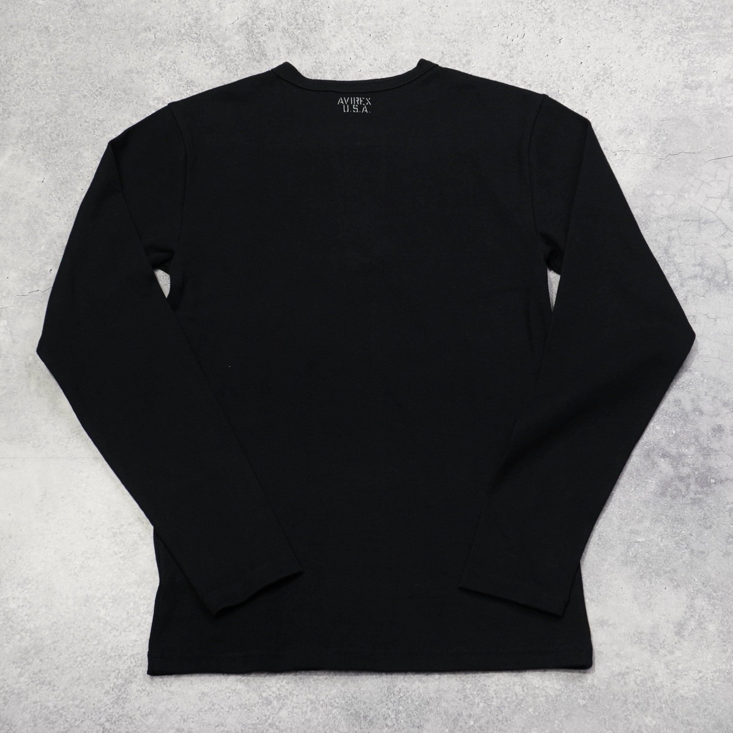 Avirex Ribbed Henley T-Shirt