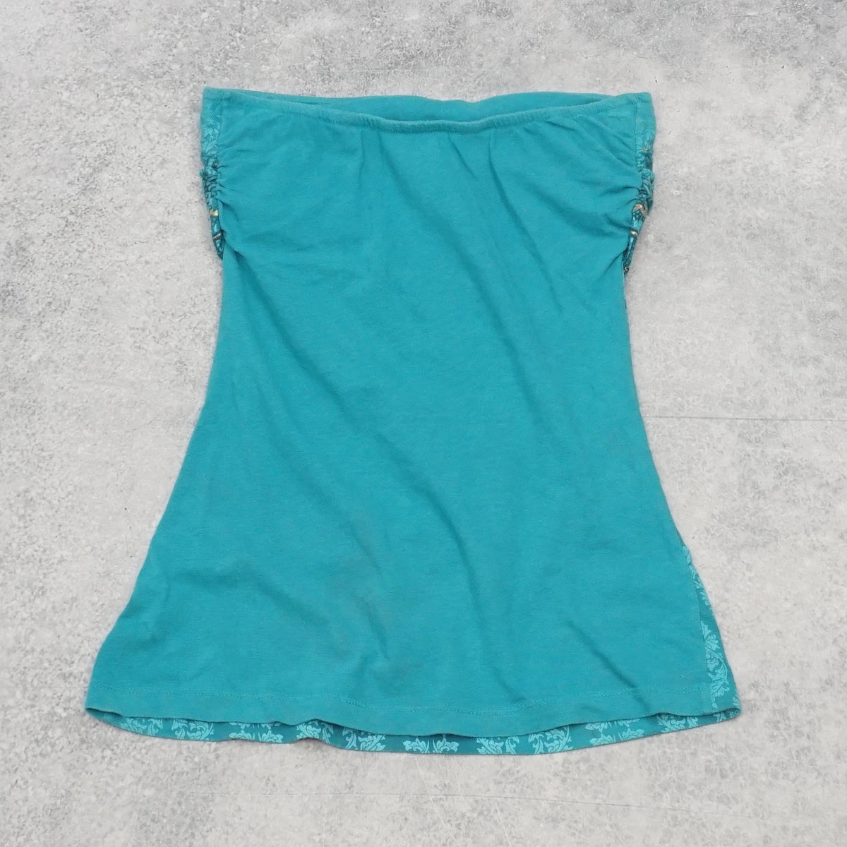2000s Maurices Strapless Floral Print Top
