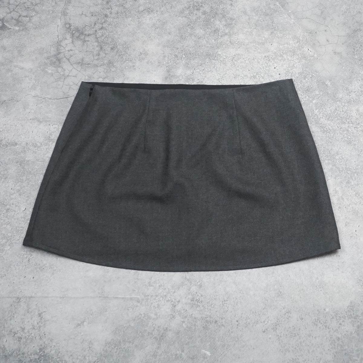 All Is A Gentle Spring Grey Merino Wool Mini Skirt