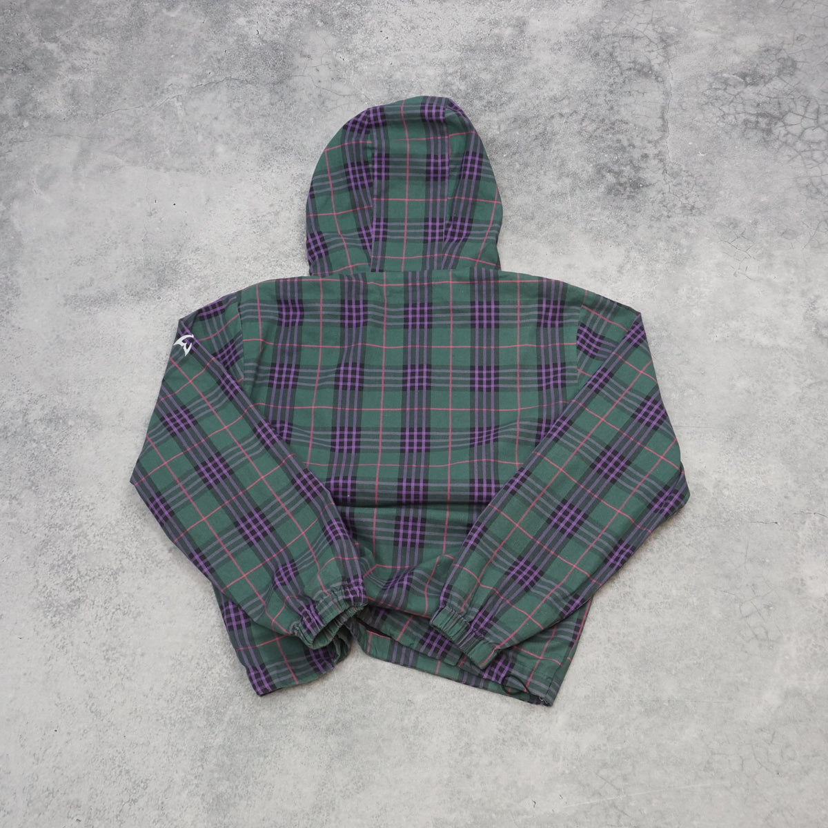 Metra Plaid Hooded Windbreaker