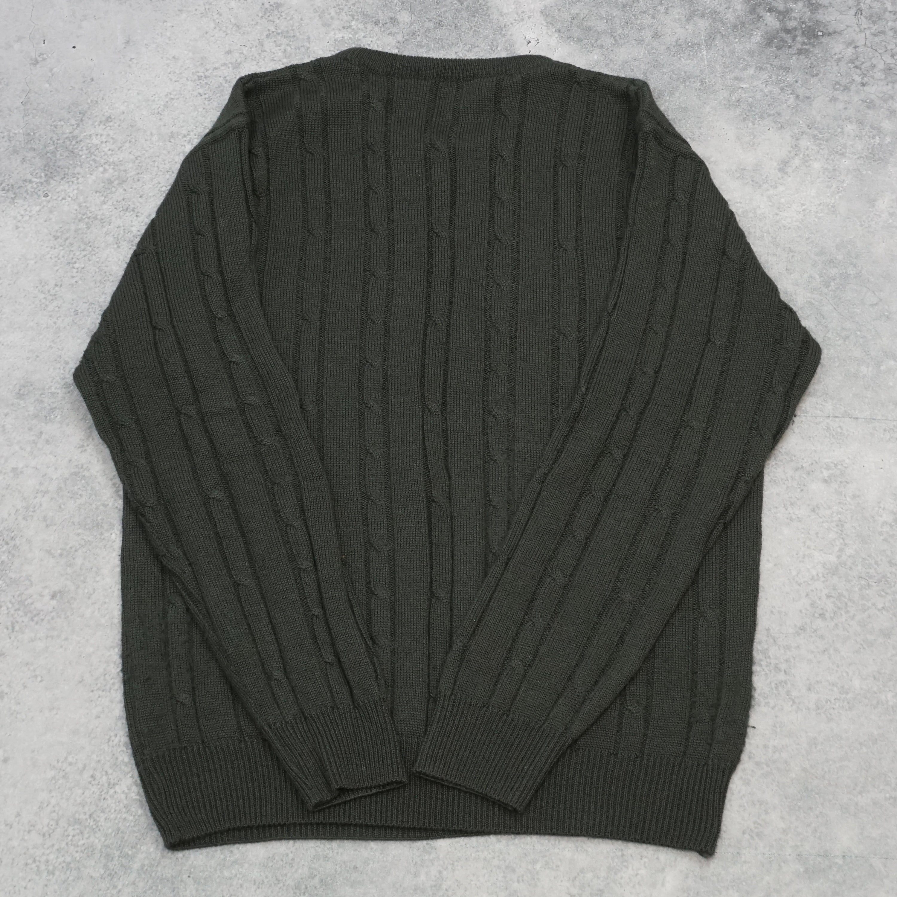 2000s Tradewinds Cable Crewneck Knit Sweater
