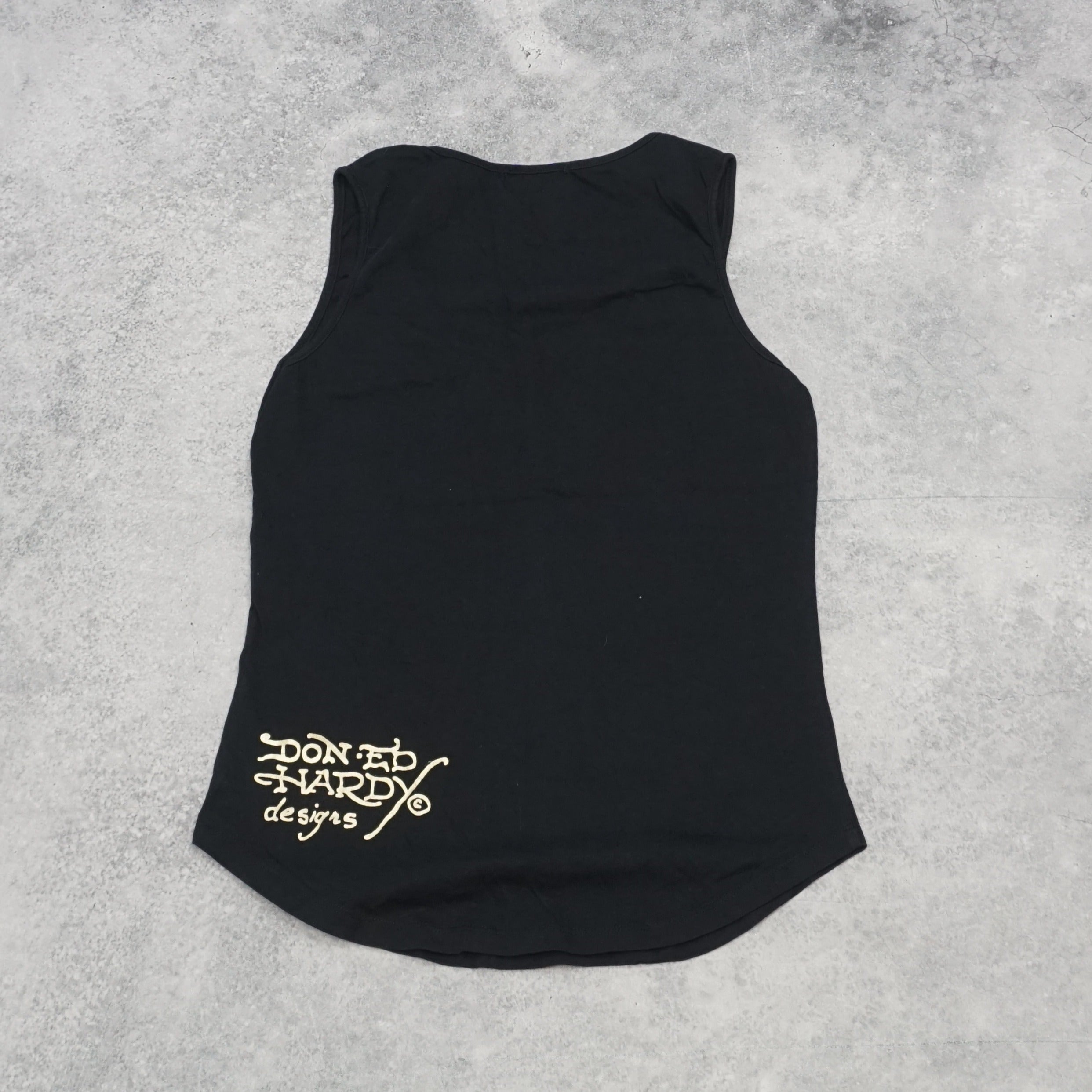 2000s Ed Hardy True To My Love Graphic Tank Top