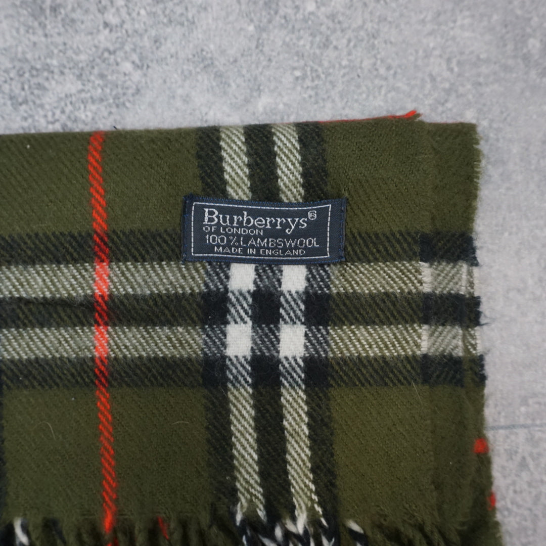 90s Burberrys Nova Check Lambswool Scarf