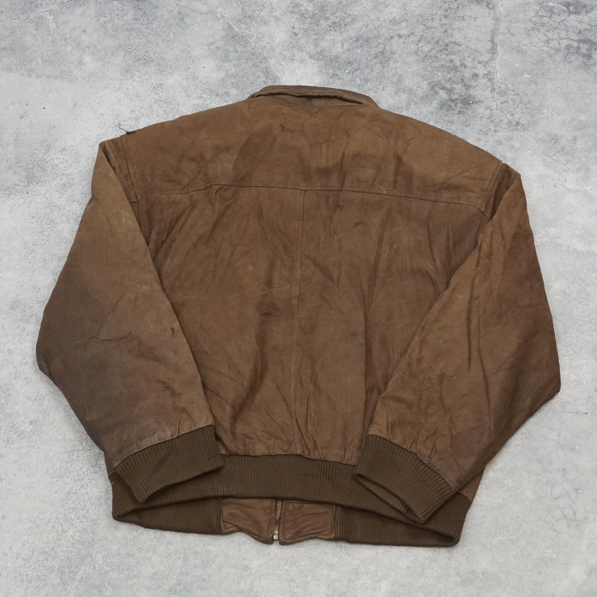 90s Body Equip Suede Zip Pocket Leather Jacket Bomber