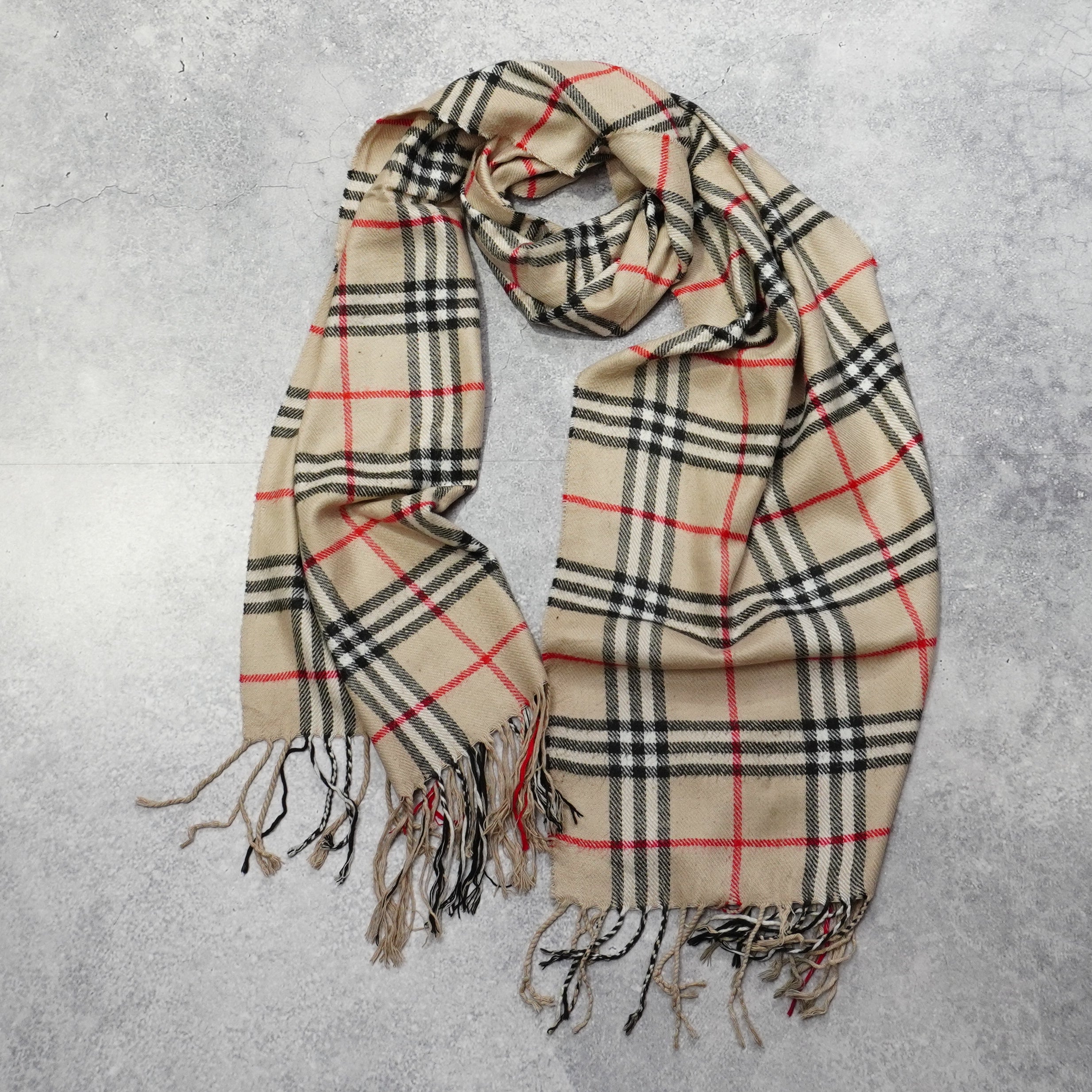 90s Burberry Wool Scarf