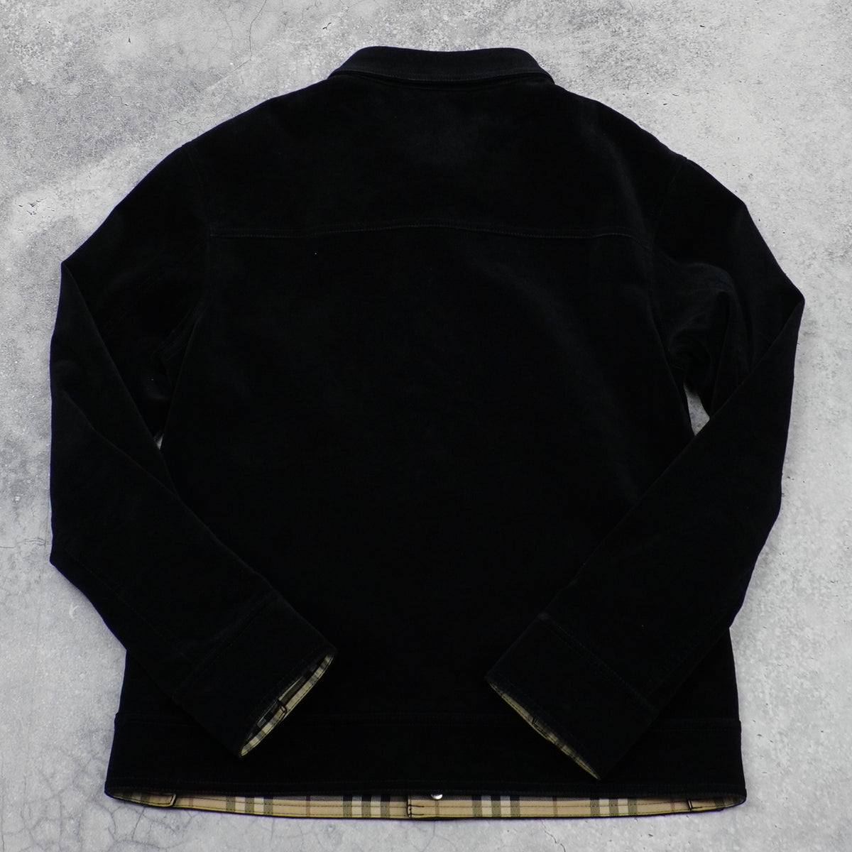 2000s Burberry Black Label Velour Jacket