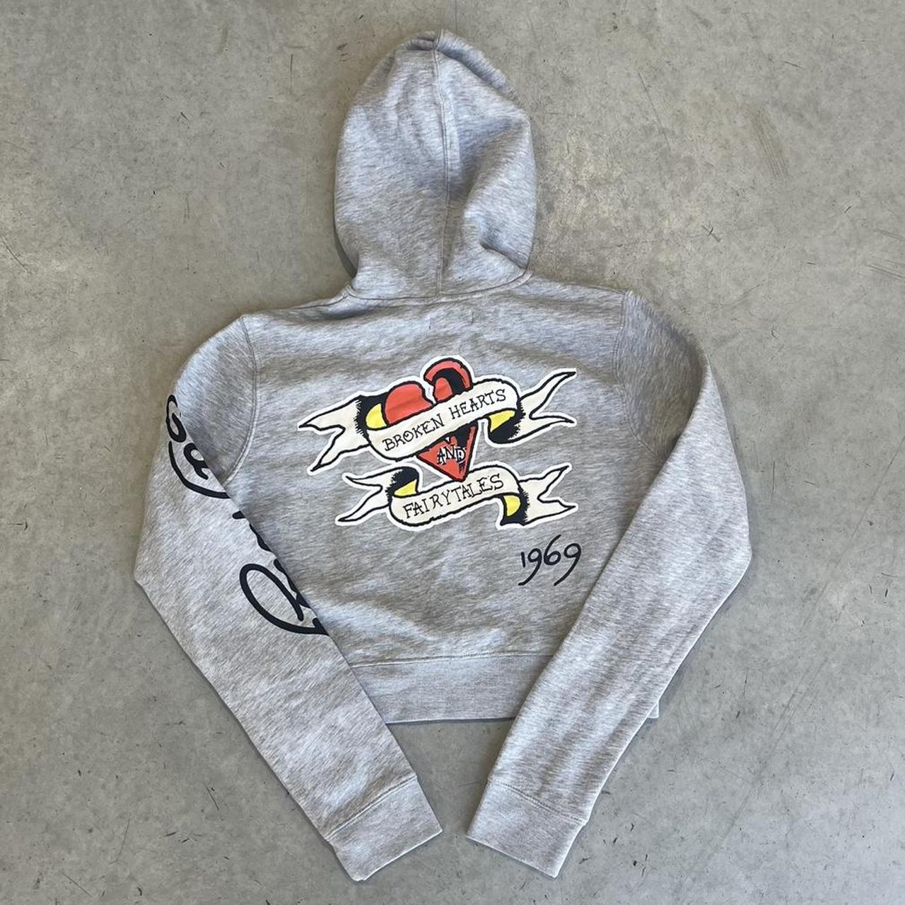 2000s Ed Hardy Cropped Hoodie Zip Up