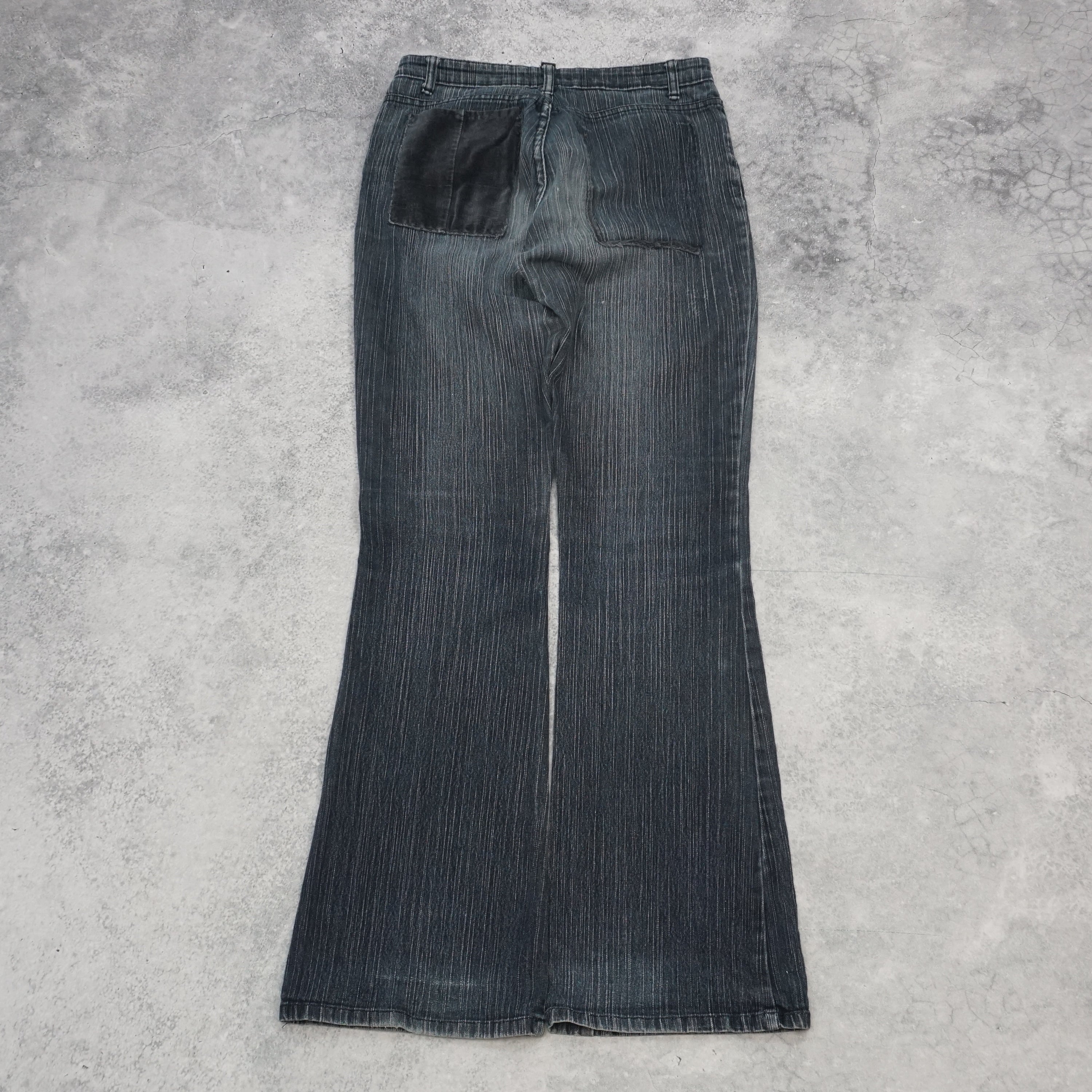 2000s Dolce&Gabbana Flared Pinstripe Jeans