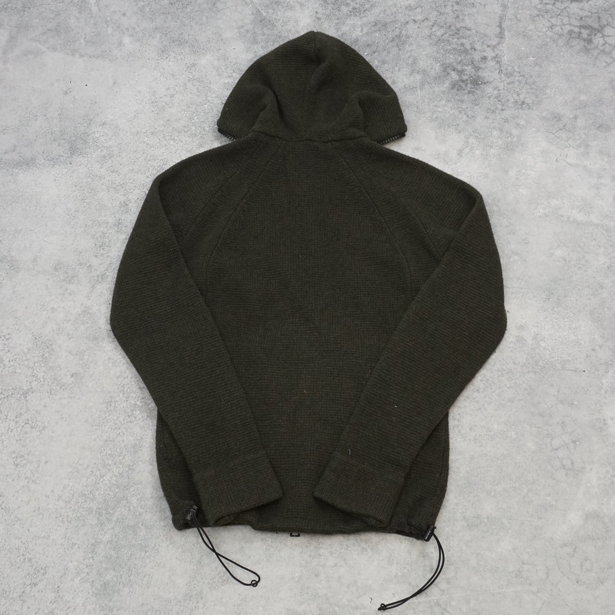 2000s Burberry Black Label Wool Full Zip Drawcord Hoodie Knit