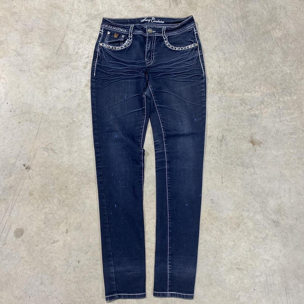 2000s Sexy Couture Embroidered Jeans