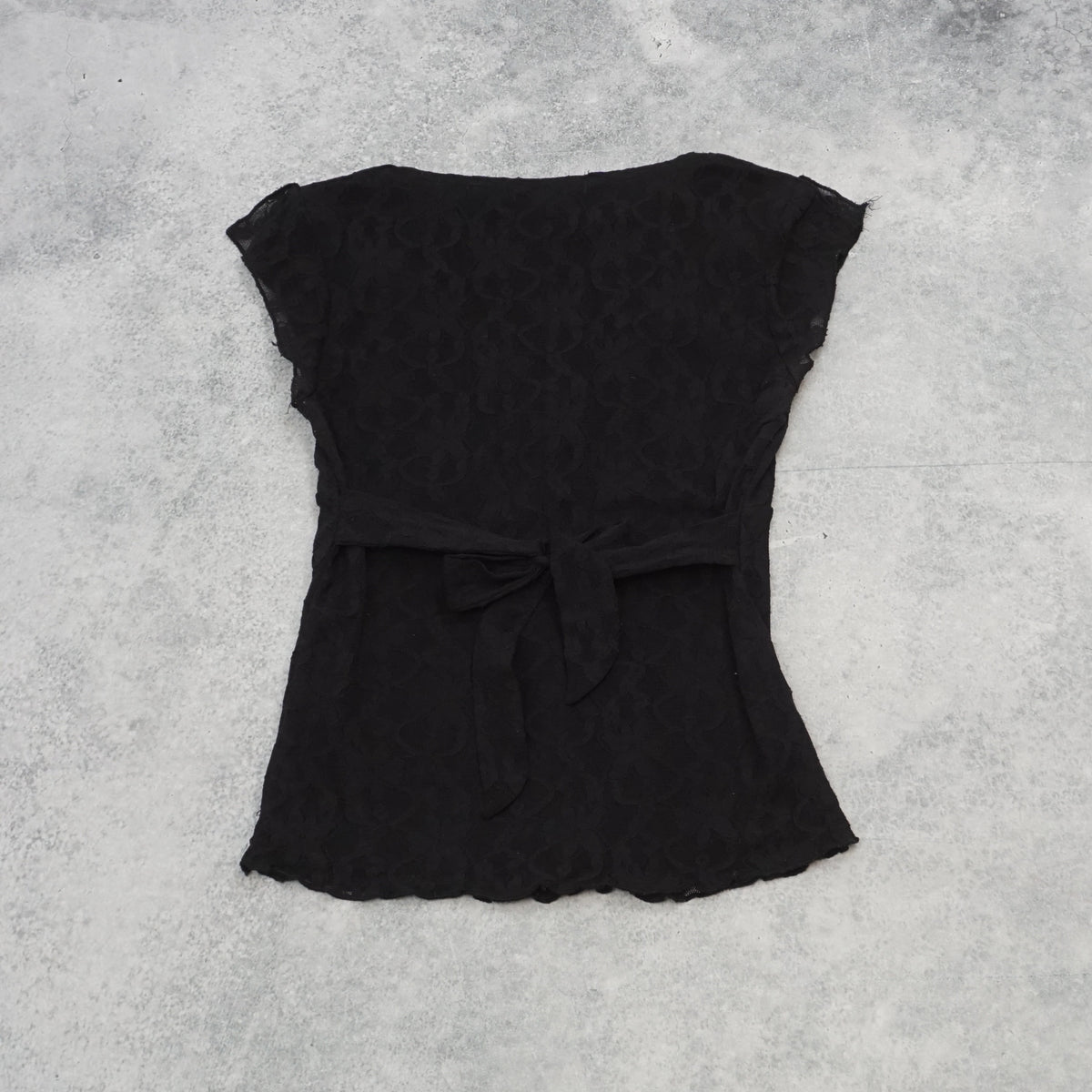 2000s Temt Lace Tie Waist Blouse