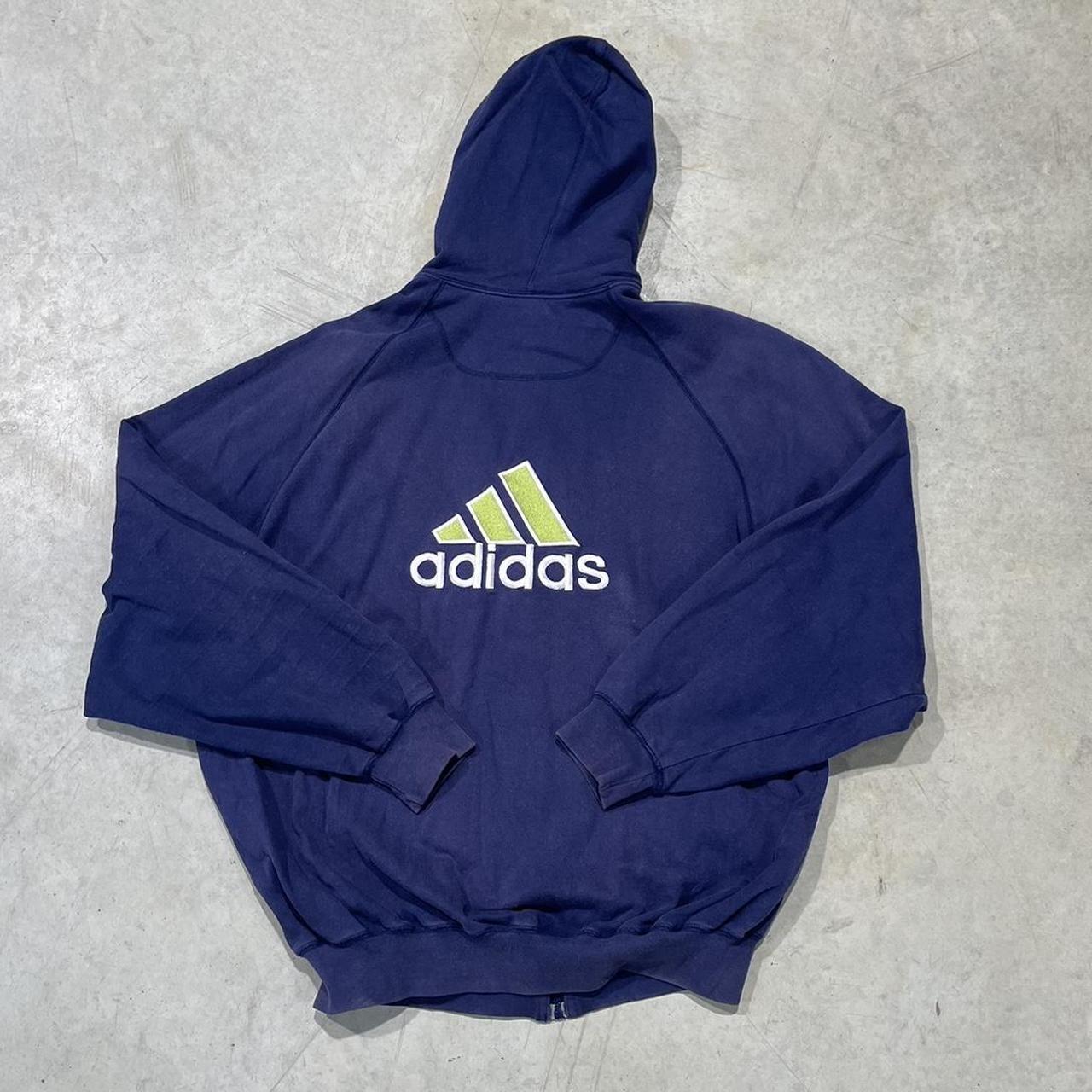 90s Adidas Oversized Hoodie Zip Up