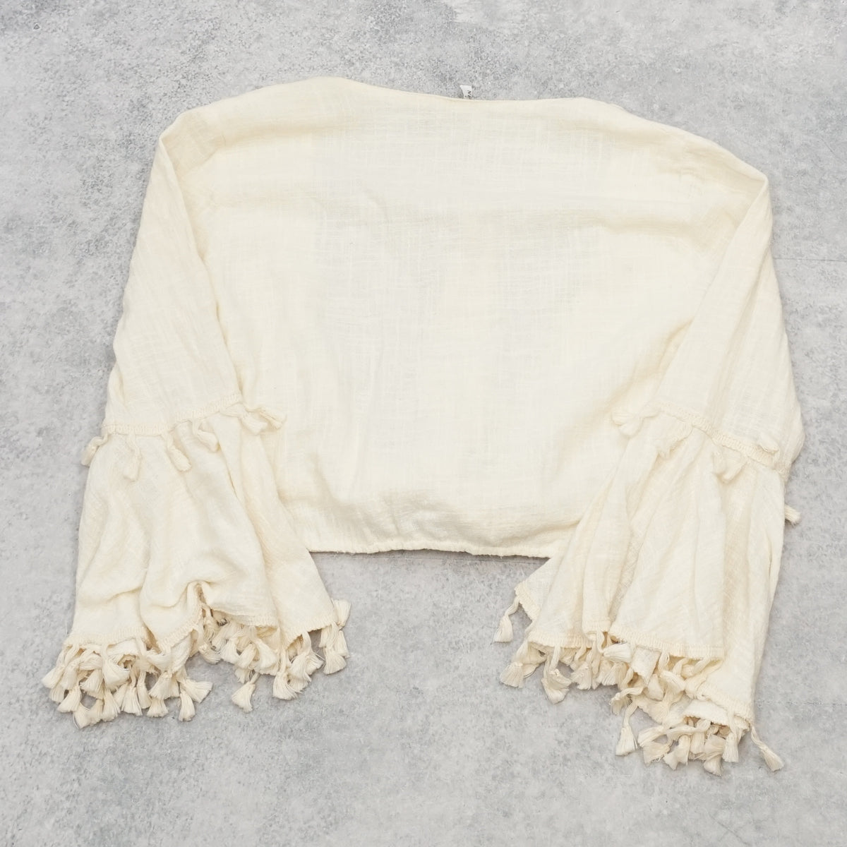 Neon White Tassel Tie Front Cardigan