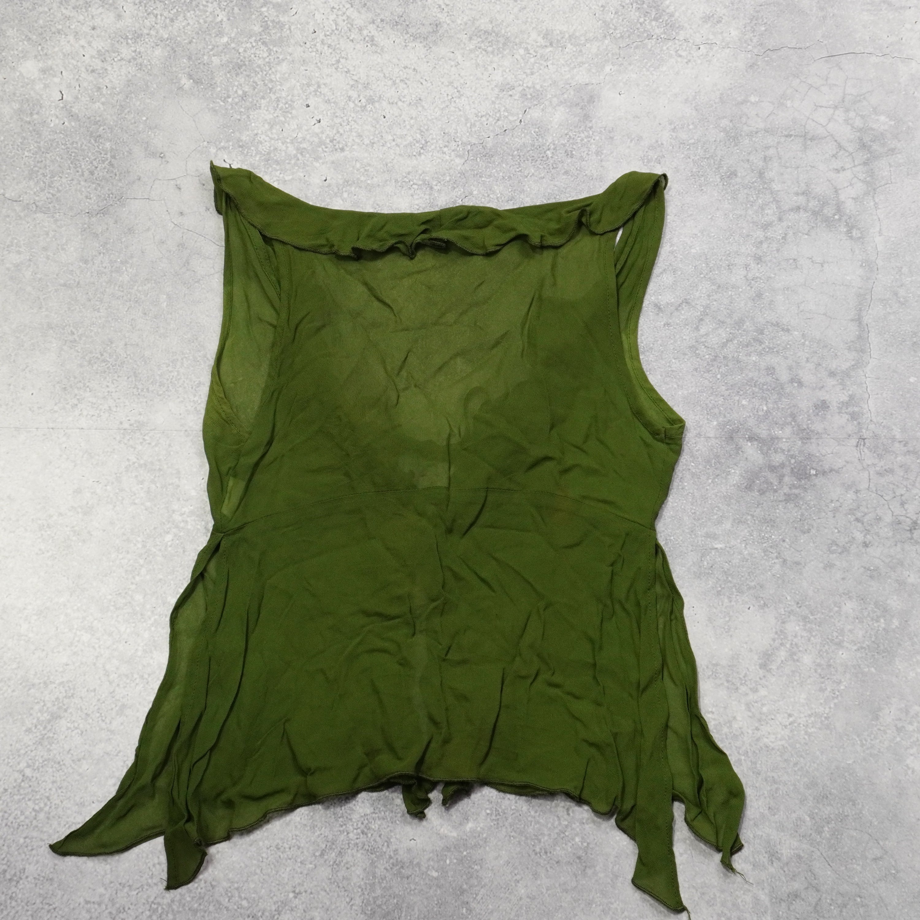 2000s Alannah Hill Frilled Tie Up Top