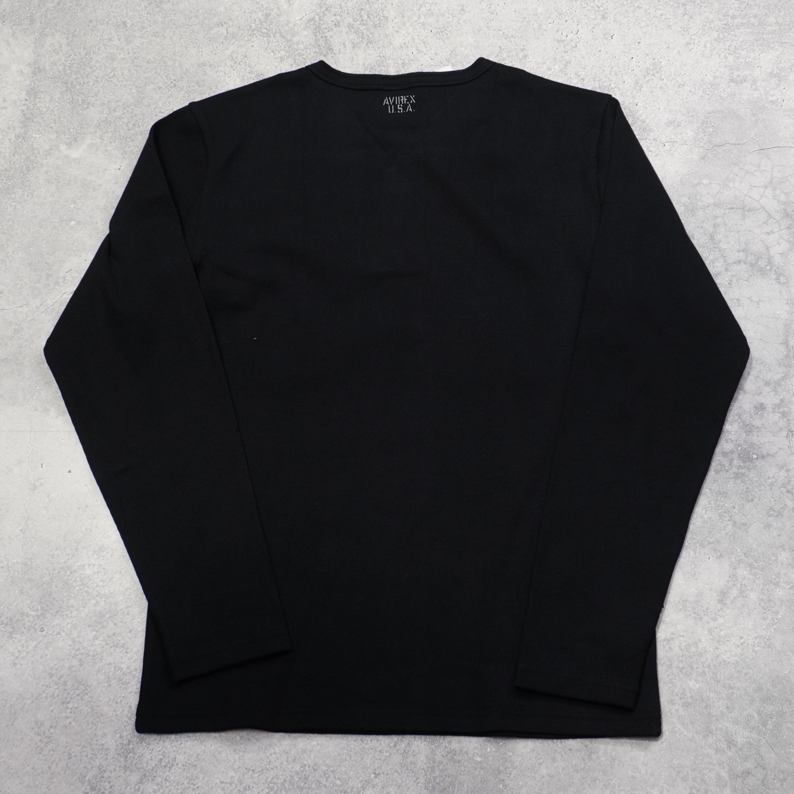 Avirex Ribbed Henley T-Shirt