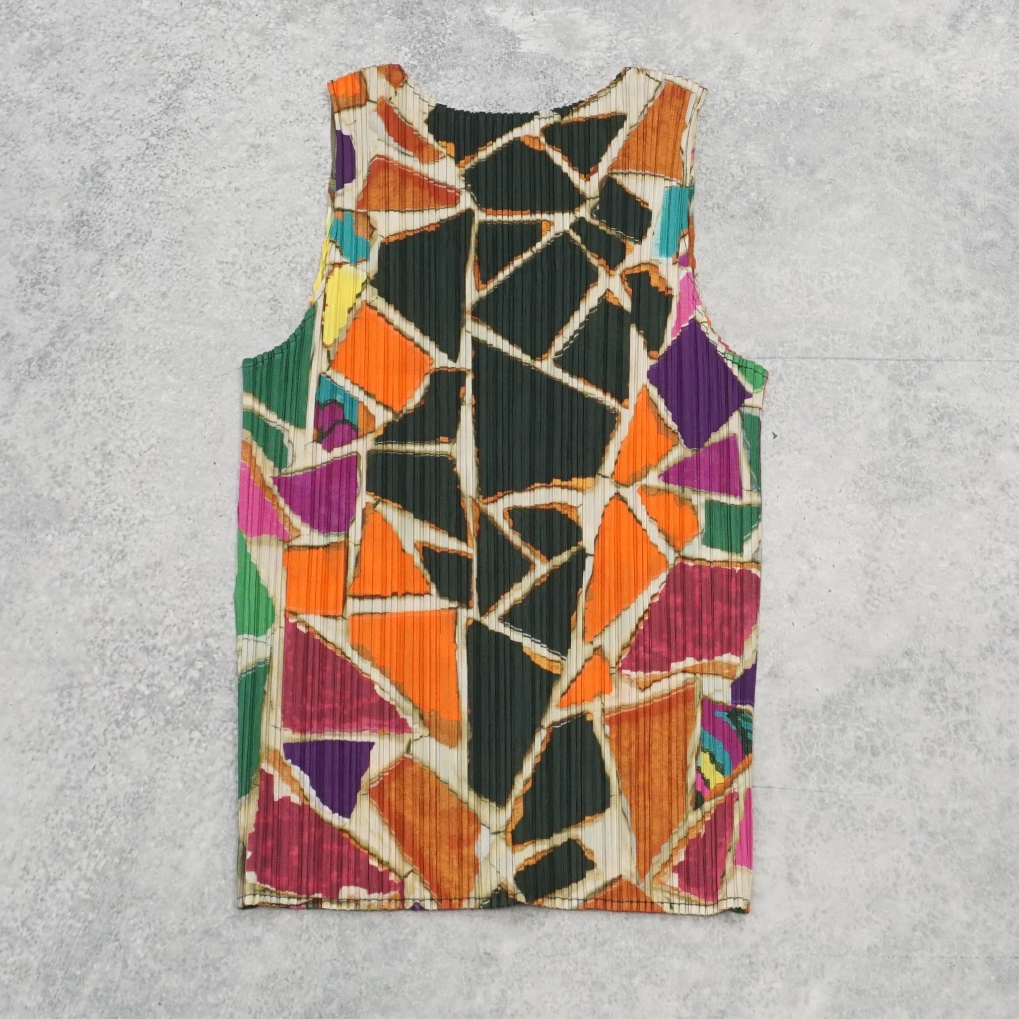 Pleats Please Colorful Patterned Top