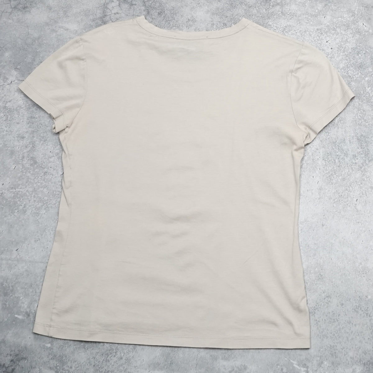2000s Yves Saint Laurent Rive Gauche Metallic Logo Fitted T-Shirt
