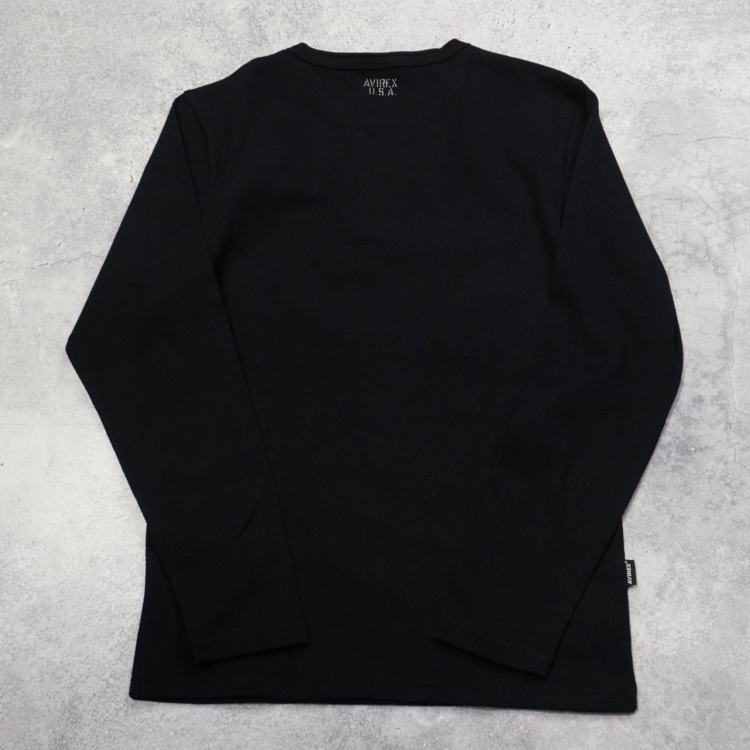 Avirex Ribbed Henley T-Shirt