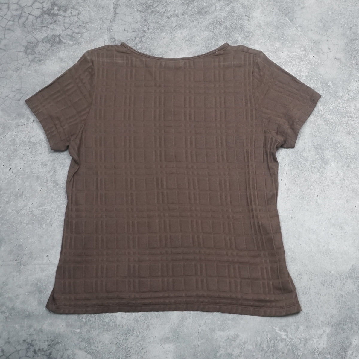 2000s Burberry London Check Knit Top Henley