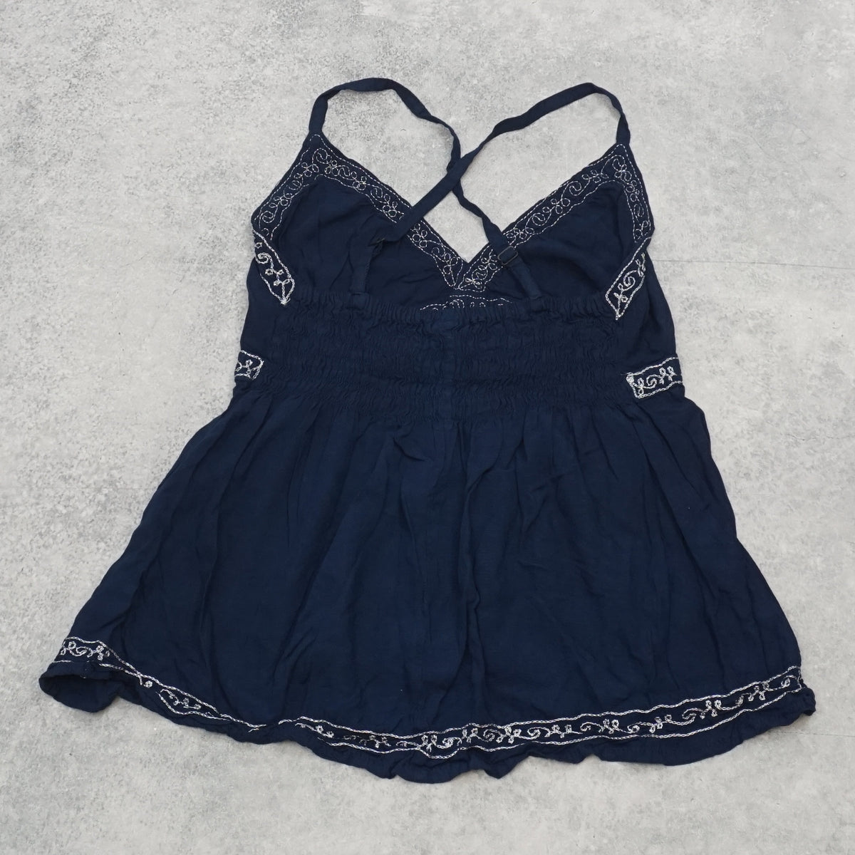 Embroidered Silver Stitch Cami Top