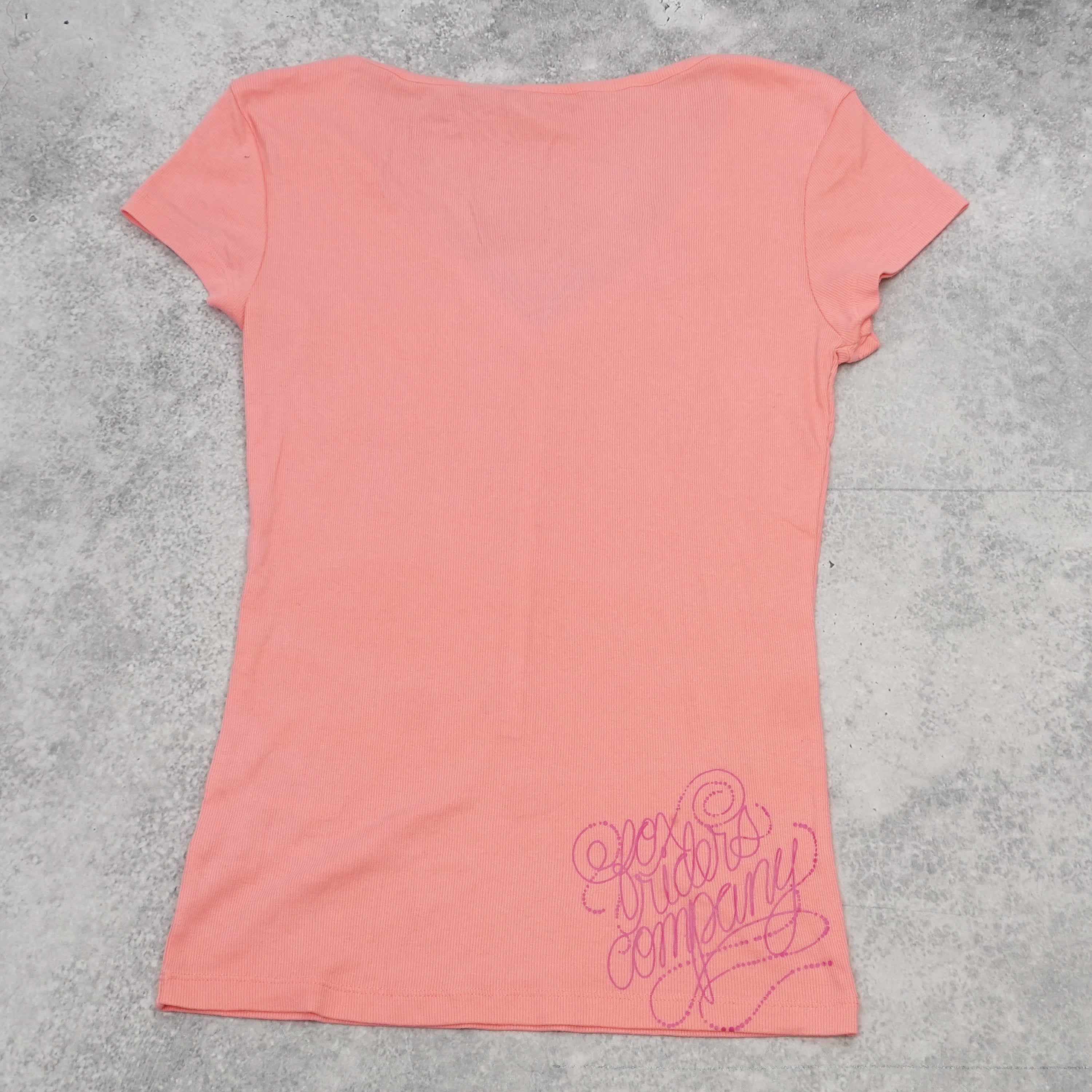 2000s Fox Ribbed Graphic Top Tee