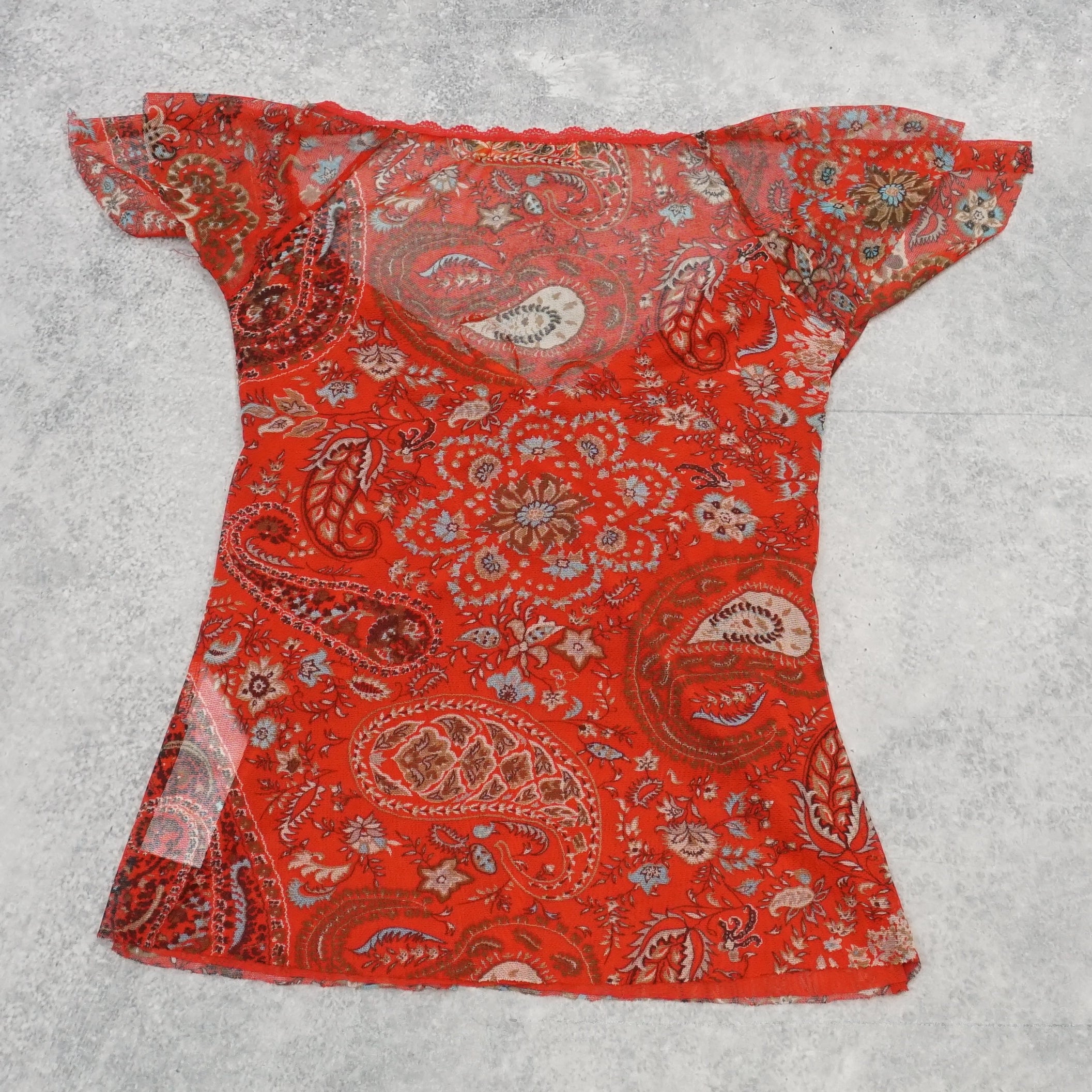 Ethnic Style Paisley Patterned Top