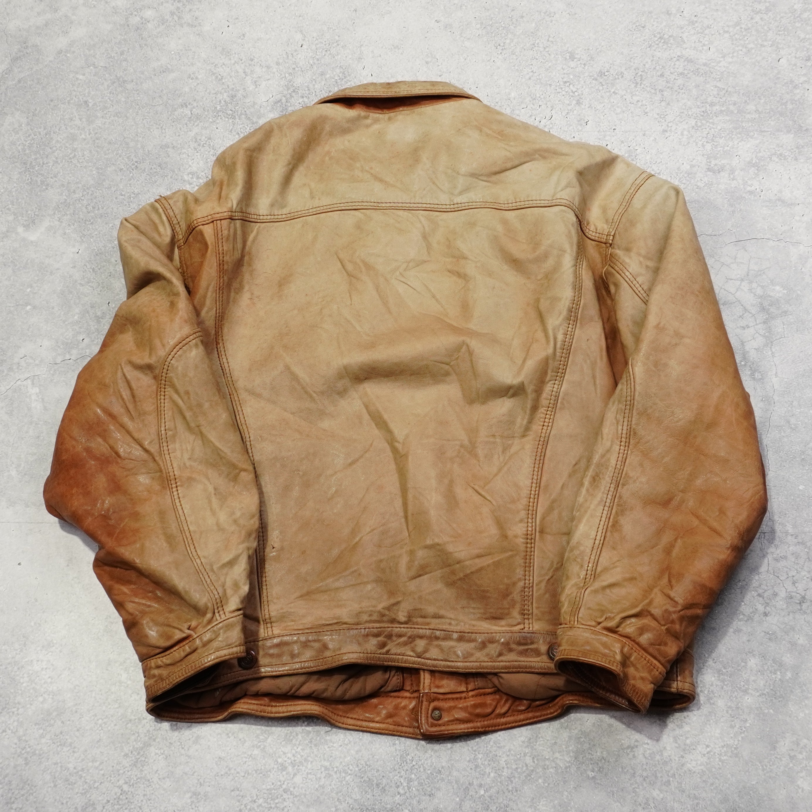 90s Marlboro Classics Trucker Leather Jacket