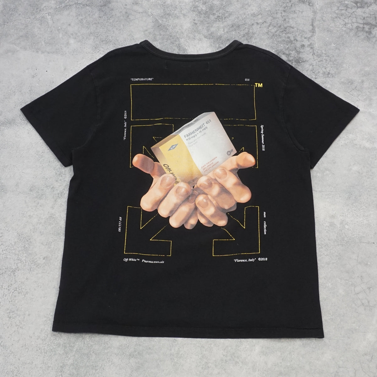2000s Off-White Fahrenheit 451 Graphic T-Shirt