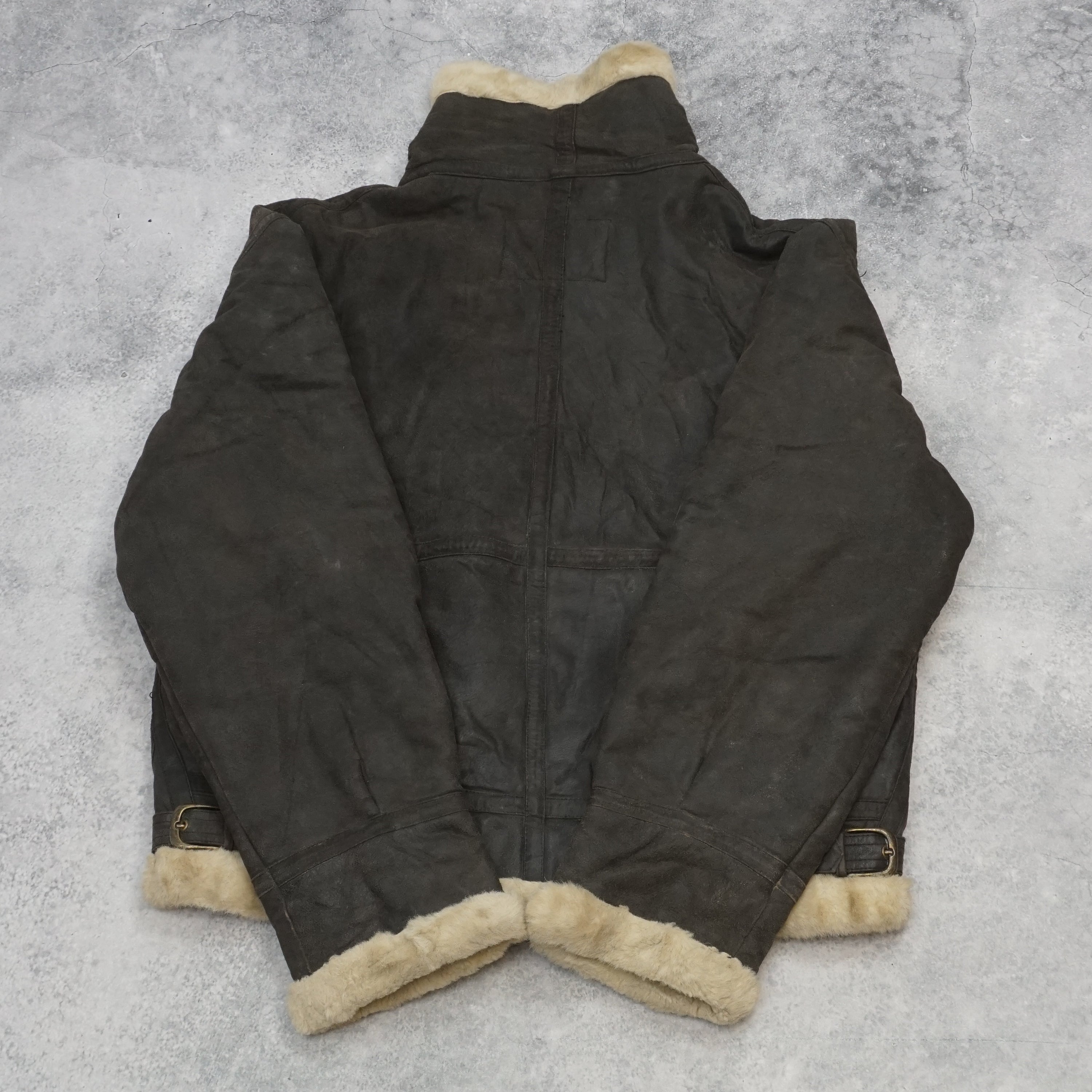 90s Aviation Co. B-3 Shearling Aviator Leather Jacket