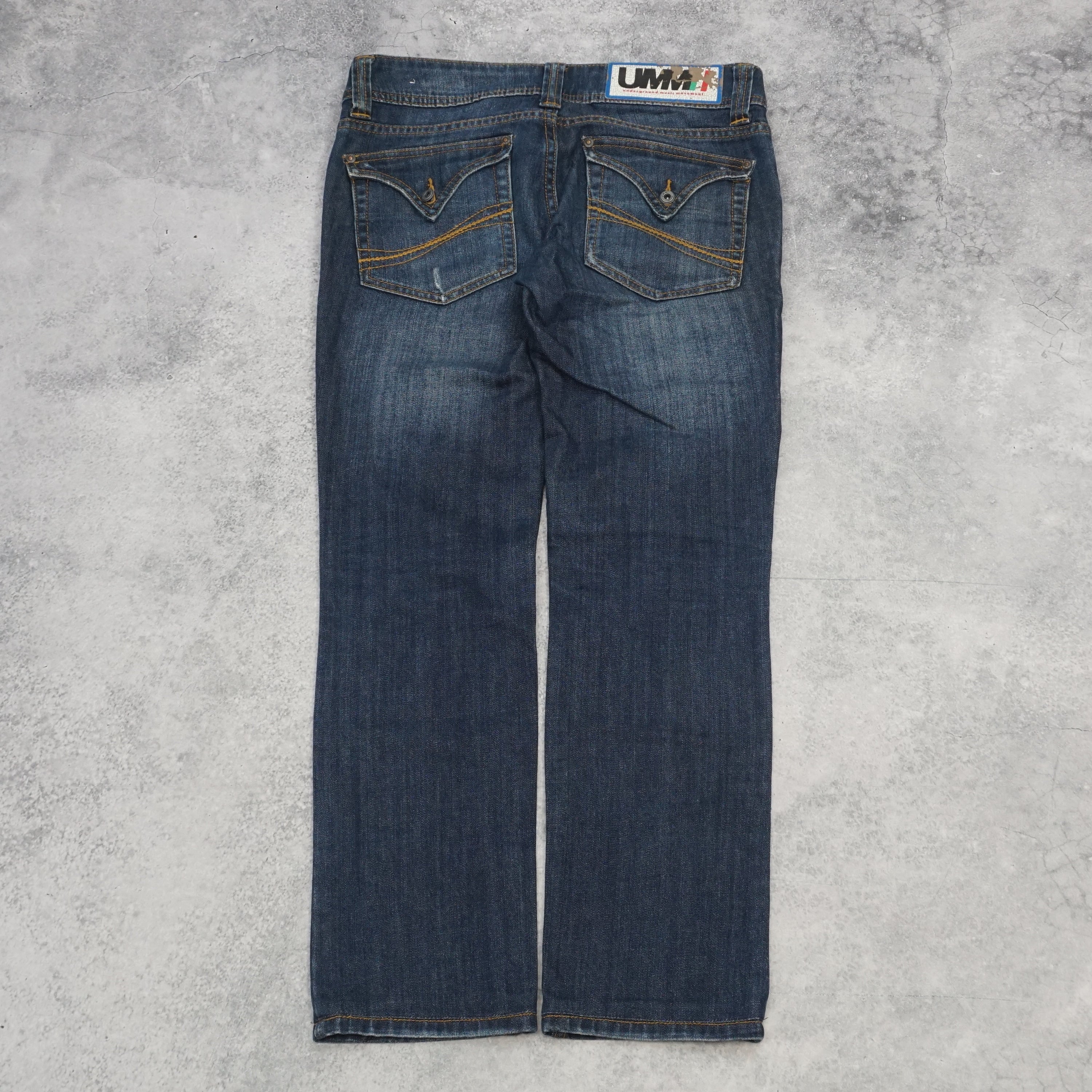 2000s UMM Underground Music Movement Distressed Straight Jeans