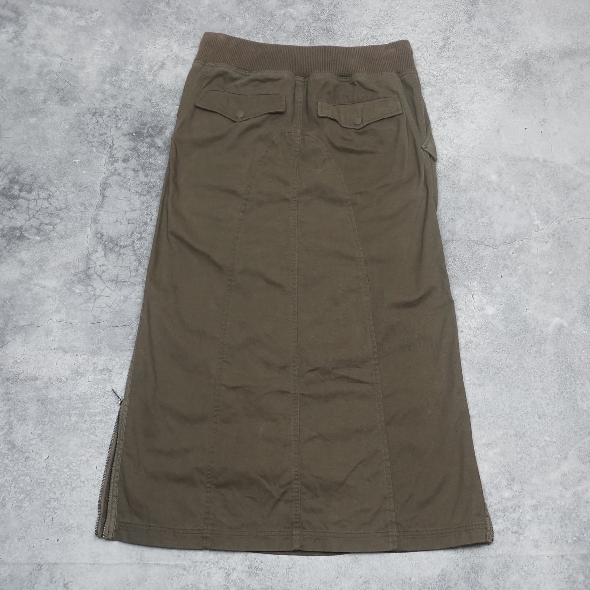 G.O.A Cargo Drawstring Zip Maxi Skirt