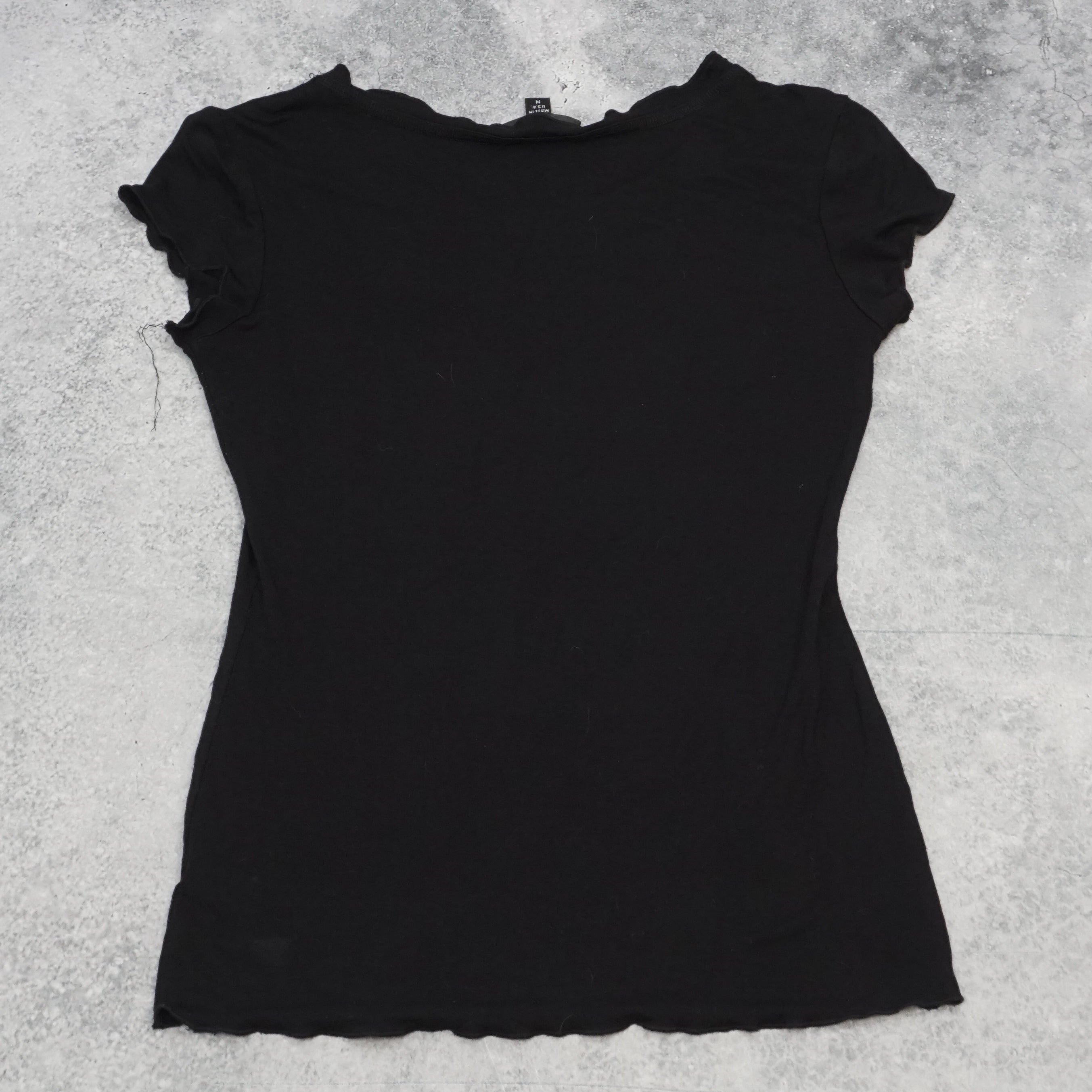2000s Bebe Rhinestone Graphic T-Shirt