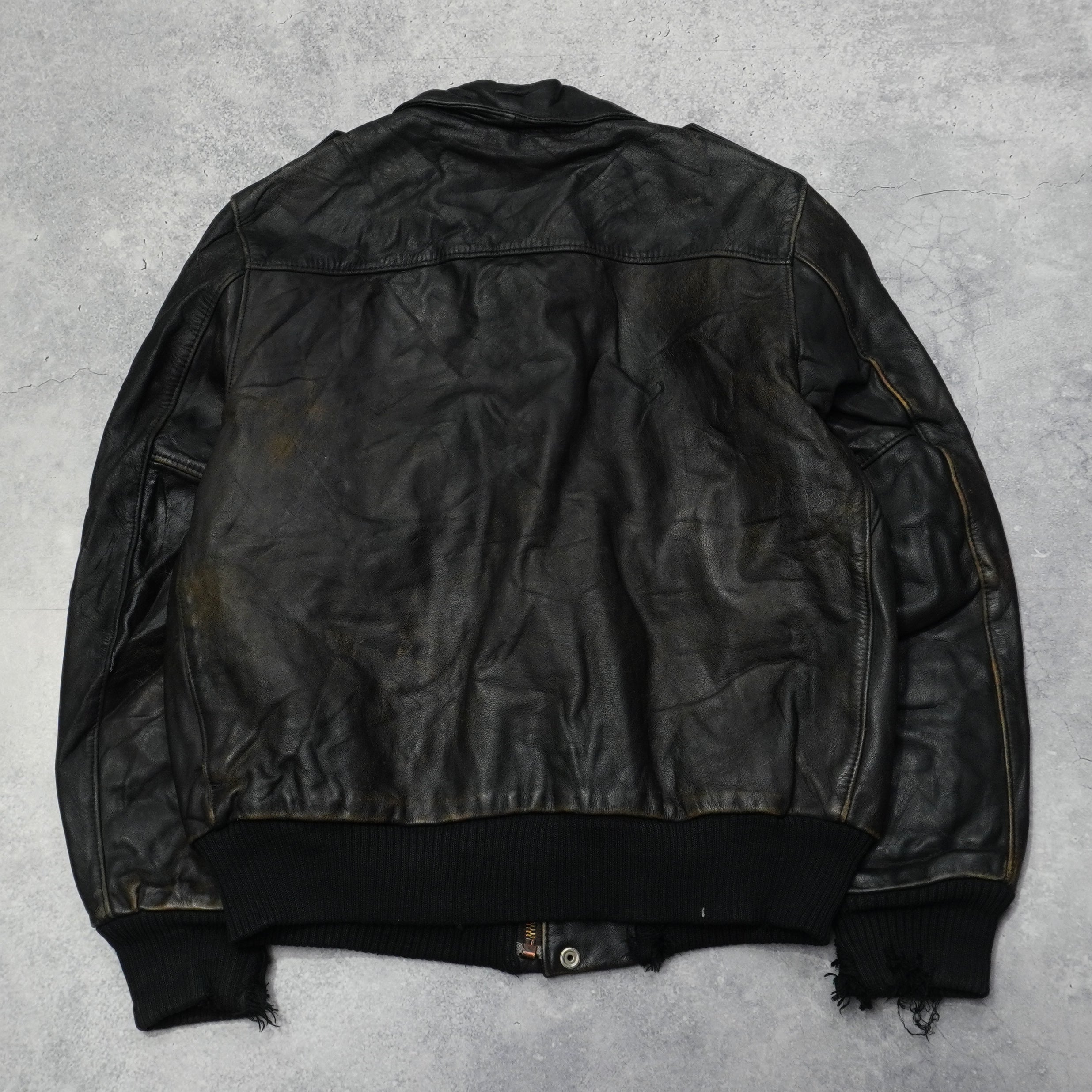 90s Aviator Leather Jacket