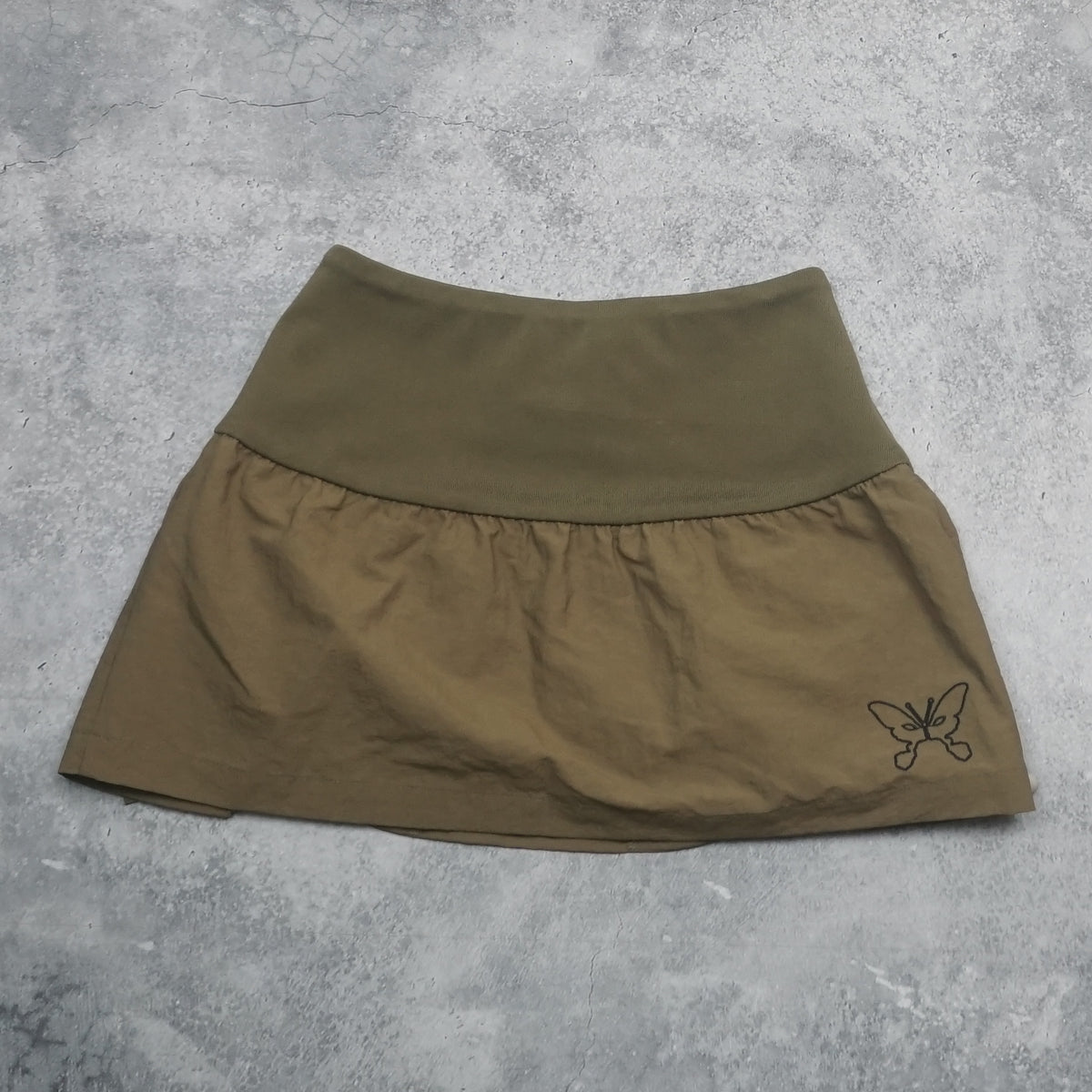 PAM Bow Tie Detail Embroidered Butterfly Mini Skirt