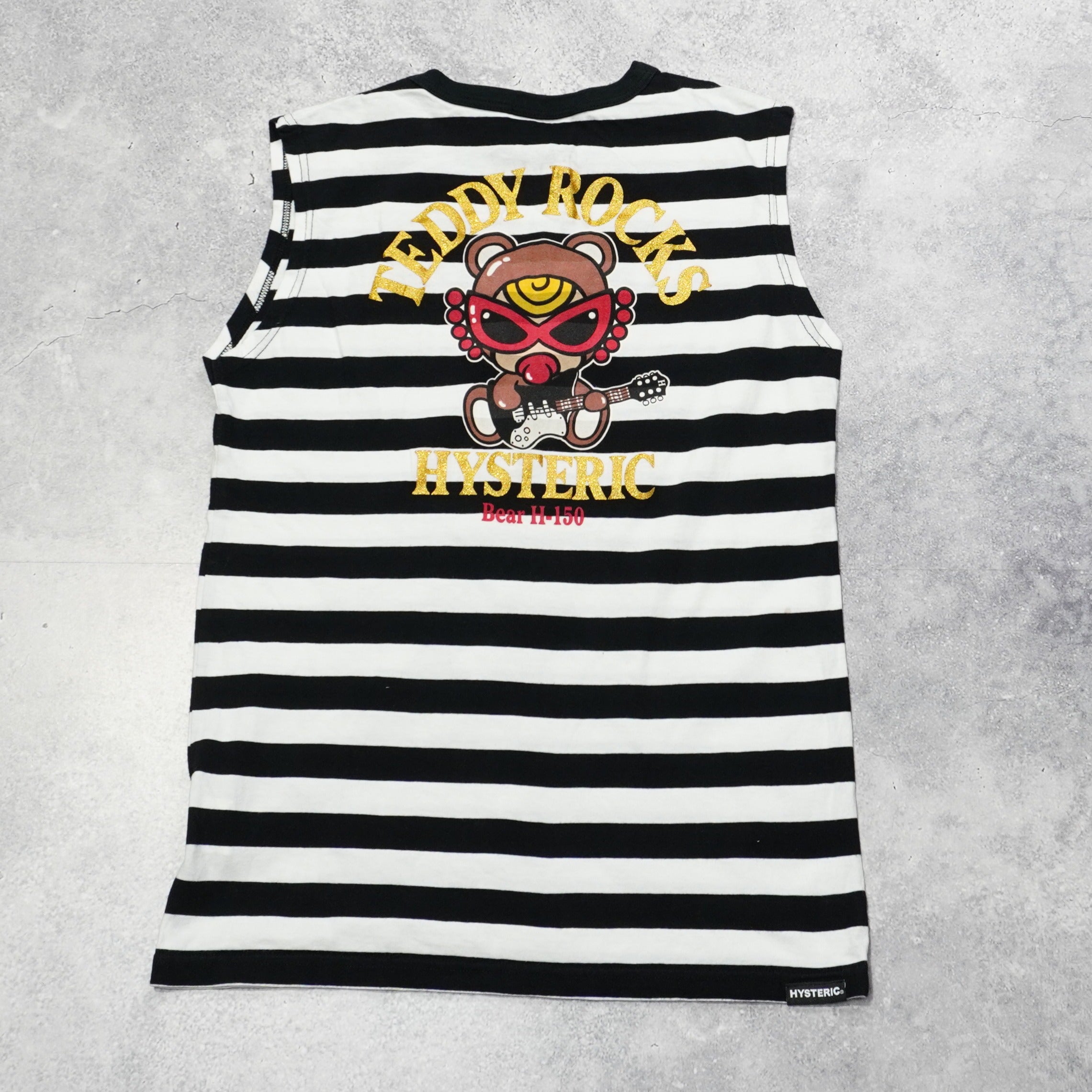2000s Hysteric Glamour Striped Graphic Tank Top