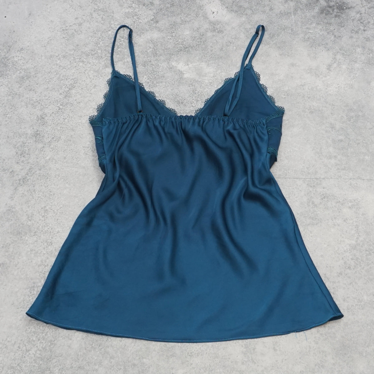 Lace Trim Satin Cami Top