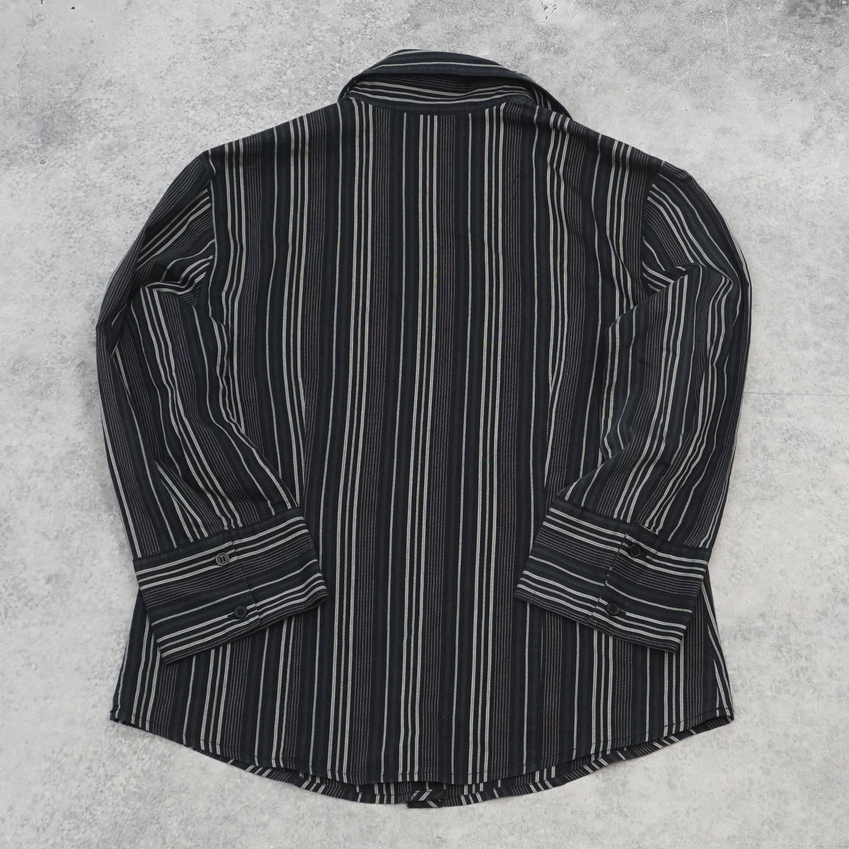 Expression Striped Three Quarter Sleeve Button Up