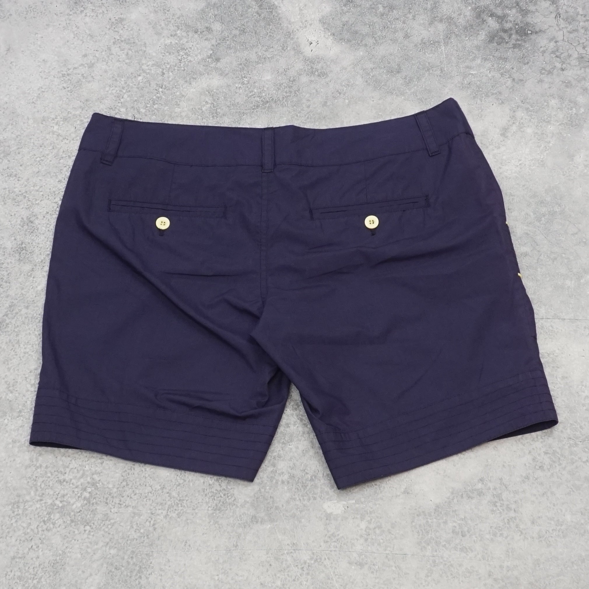 2000s Purr Navy Gold Trim Shorts